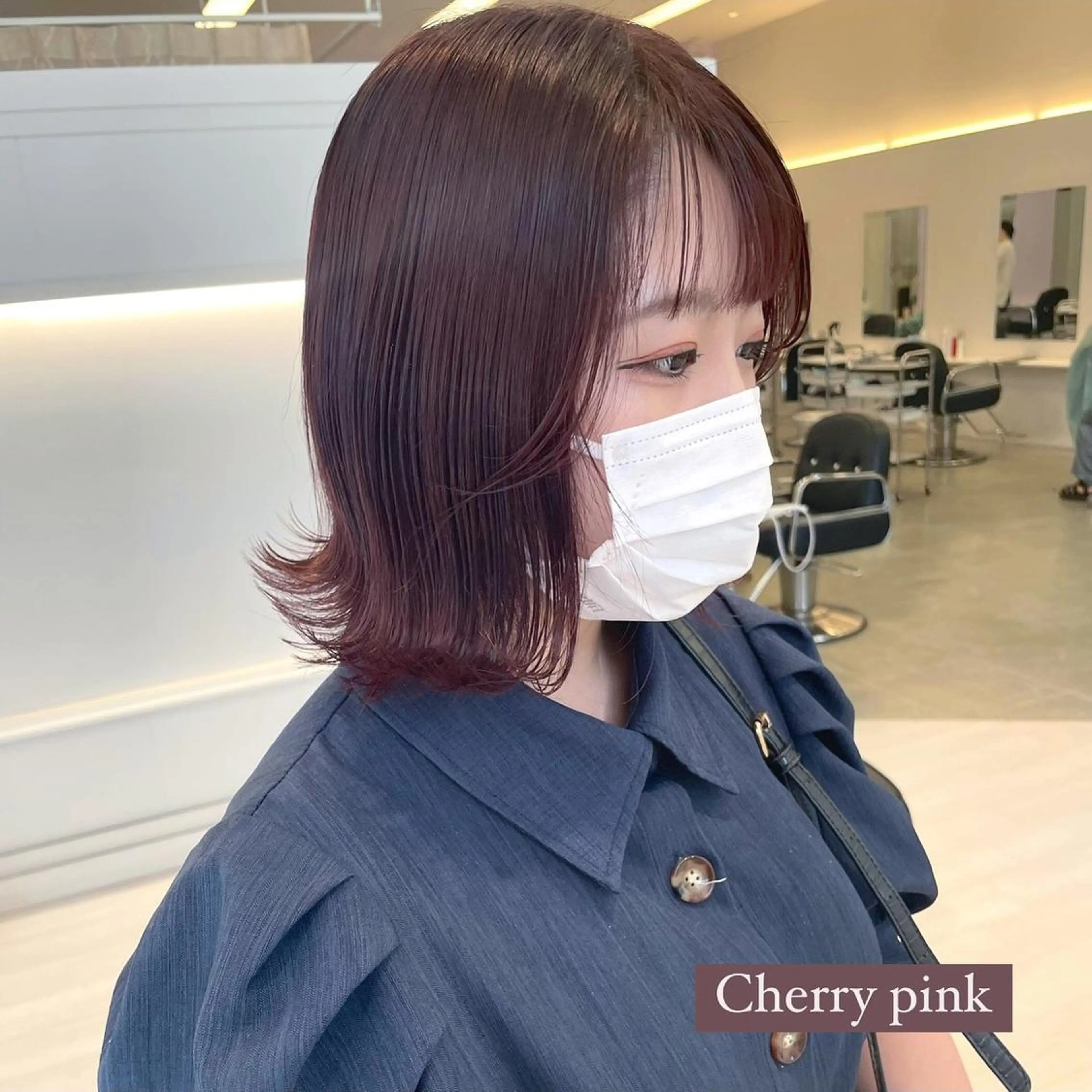 ミディアム カラー ヘアアレンジ ピンクカラー Sana/ 耳ツボ/インナーのヘアスタイル