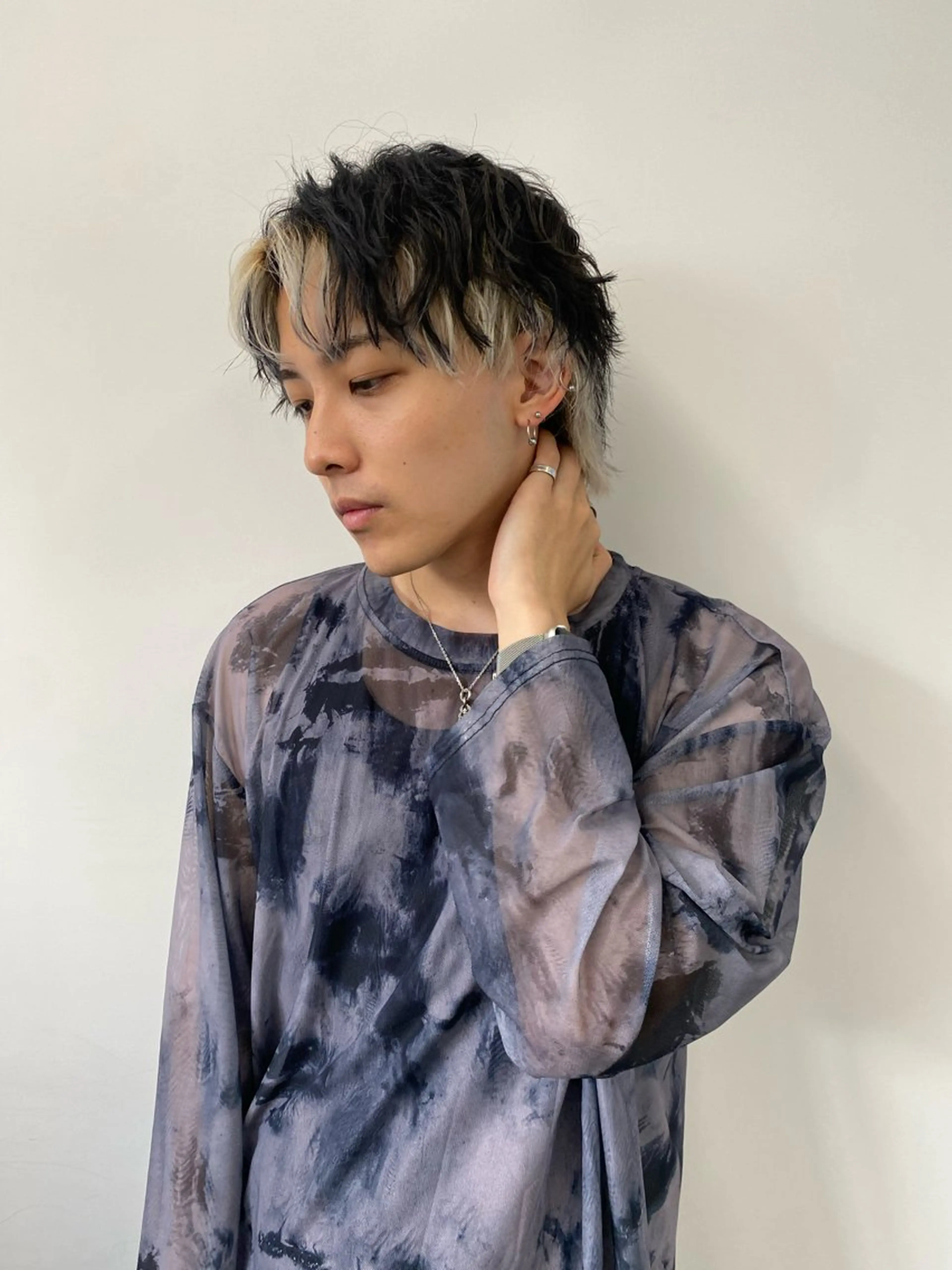 ショート カラー パーマ ヘアアレンジ メンズ メンズインナーカラー マッシュウルフ マッシュ メンズウルフカット インナーカラー メンズ特化酒井翔太 /メンズカット/名駅のヘアスタイル