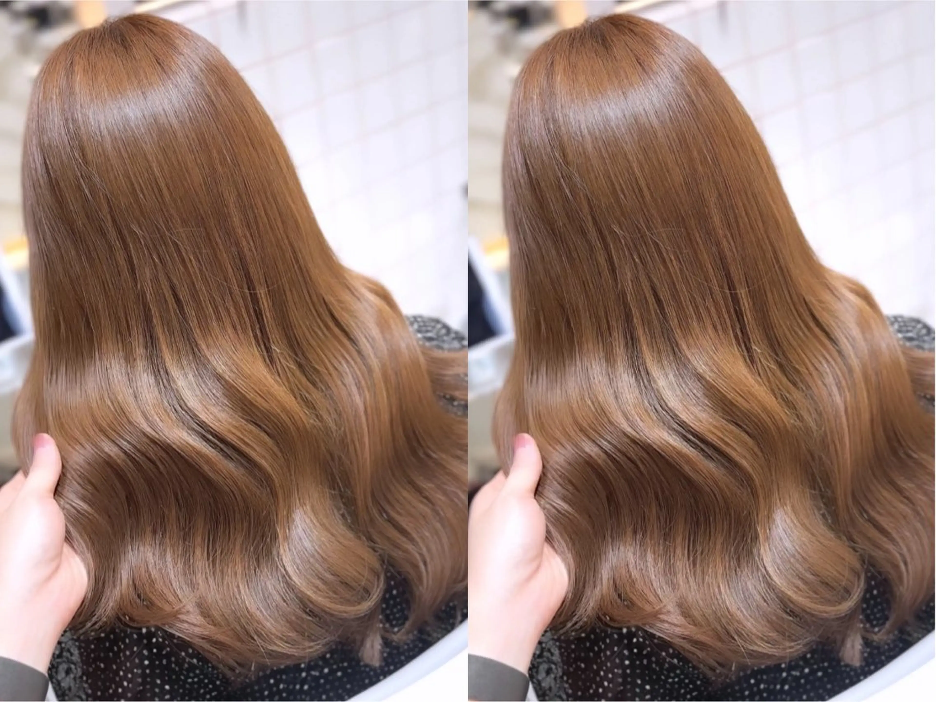 セミロング カラー 髪質改善/韓国ヘア レイヤー/新宿/ロミのヘアスタイル