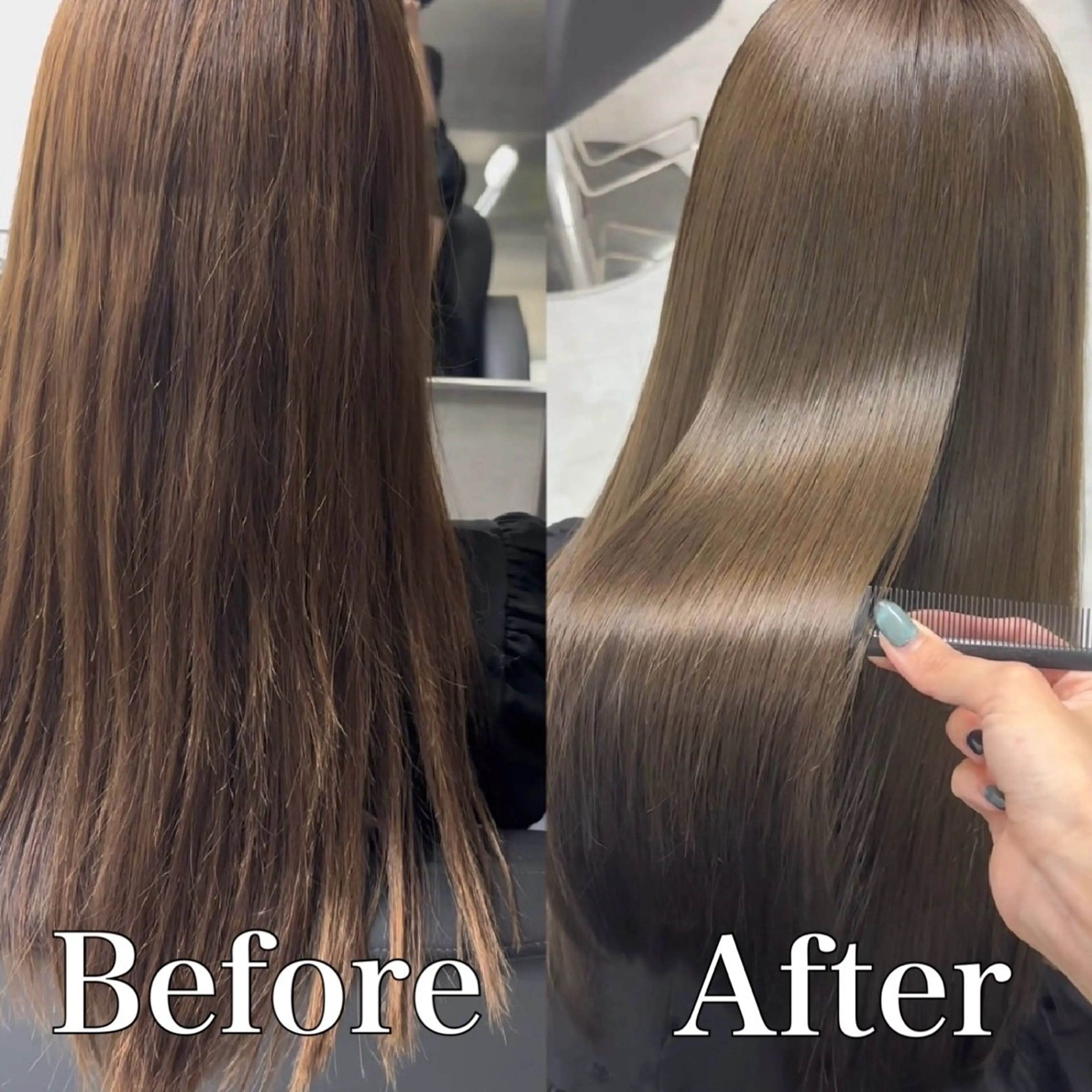 ロング カラー 透明感カラー グレージュ オリーブグレージュ オリーブグレー 髪質改善 カット ヘアカラー トリートメント ACTION心斎橋店 Lisaのヘアスタイル