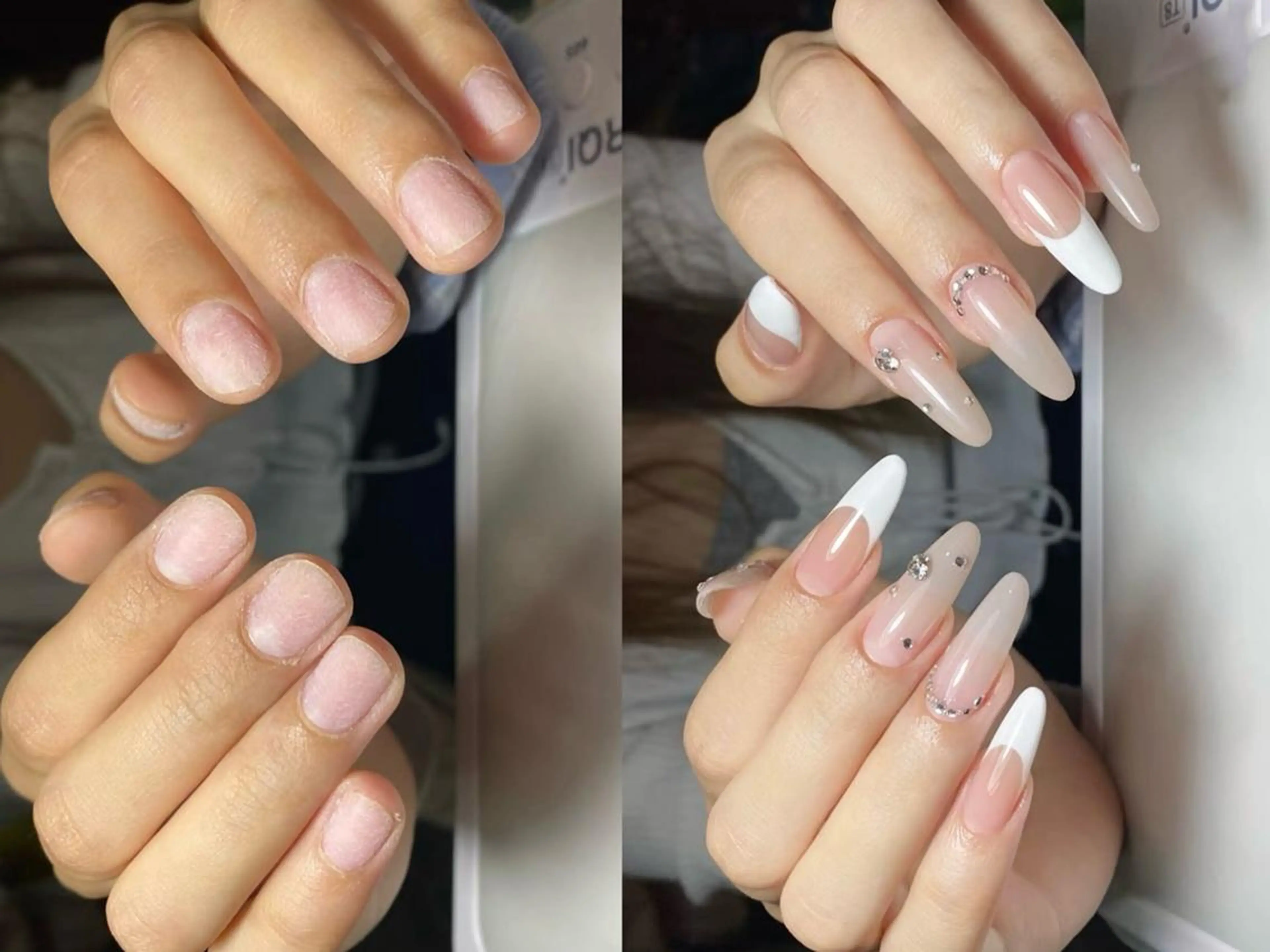 メンズ ネイル メンズ韓国風 オーロラネイル チークネイル 長さ出し フットネイル Kitty Nail salonのネイルデザイン