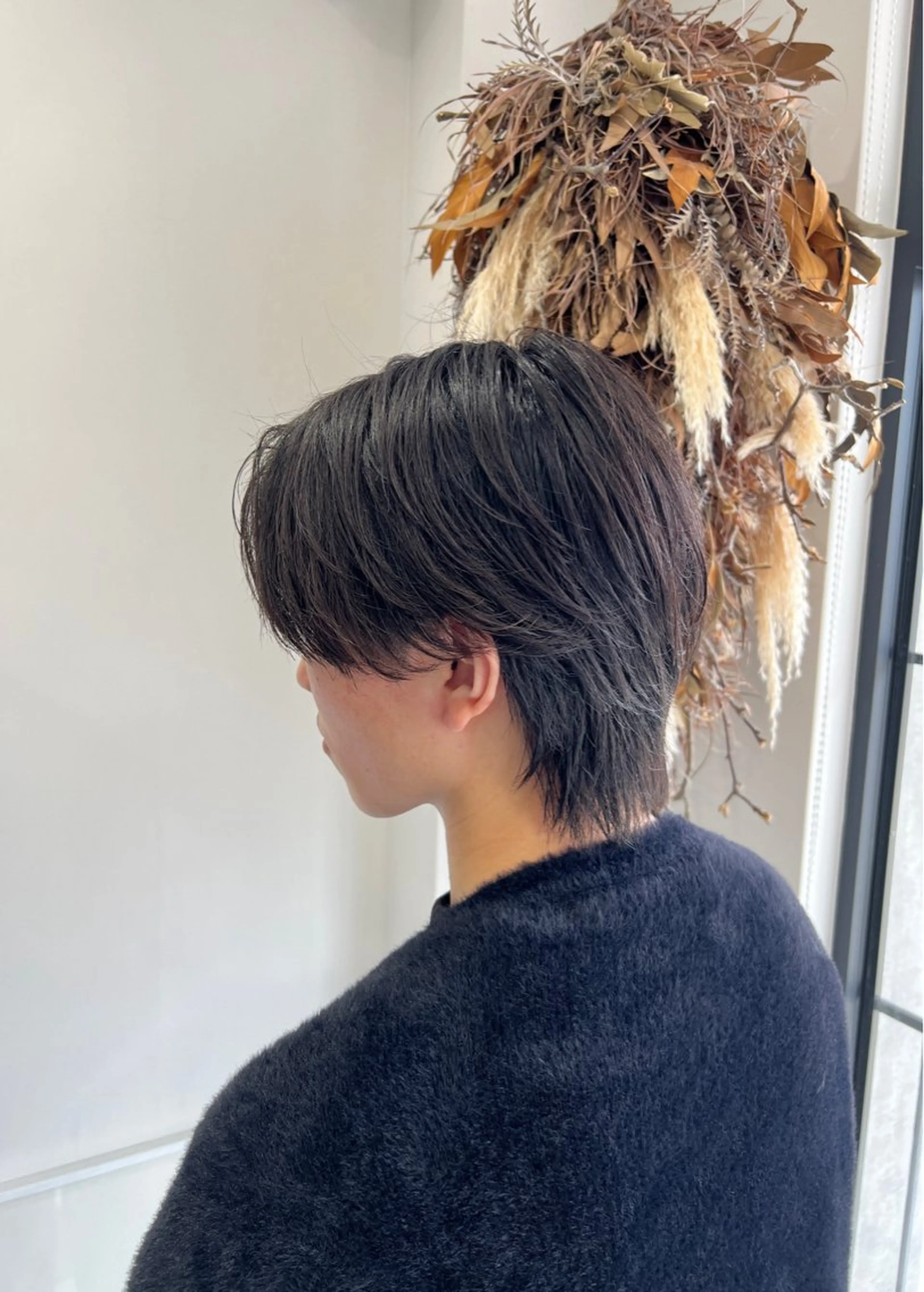 ショート メンズ センターパート メンズウルフカット ウルフカット 🖱️ナチュラルヘア 鍋谷美帆🖱️のヘアスタイル