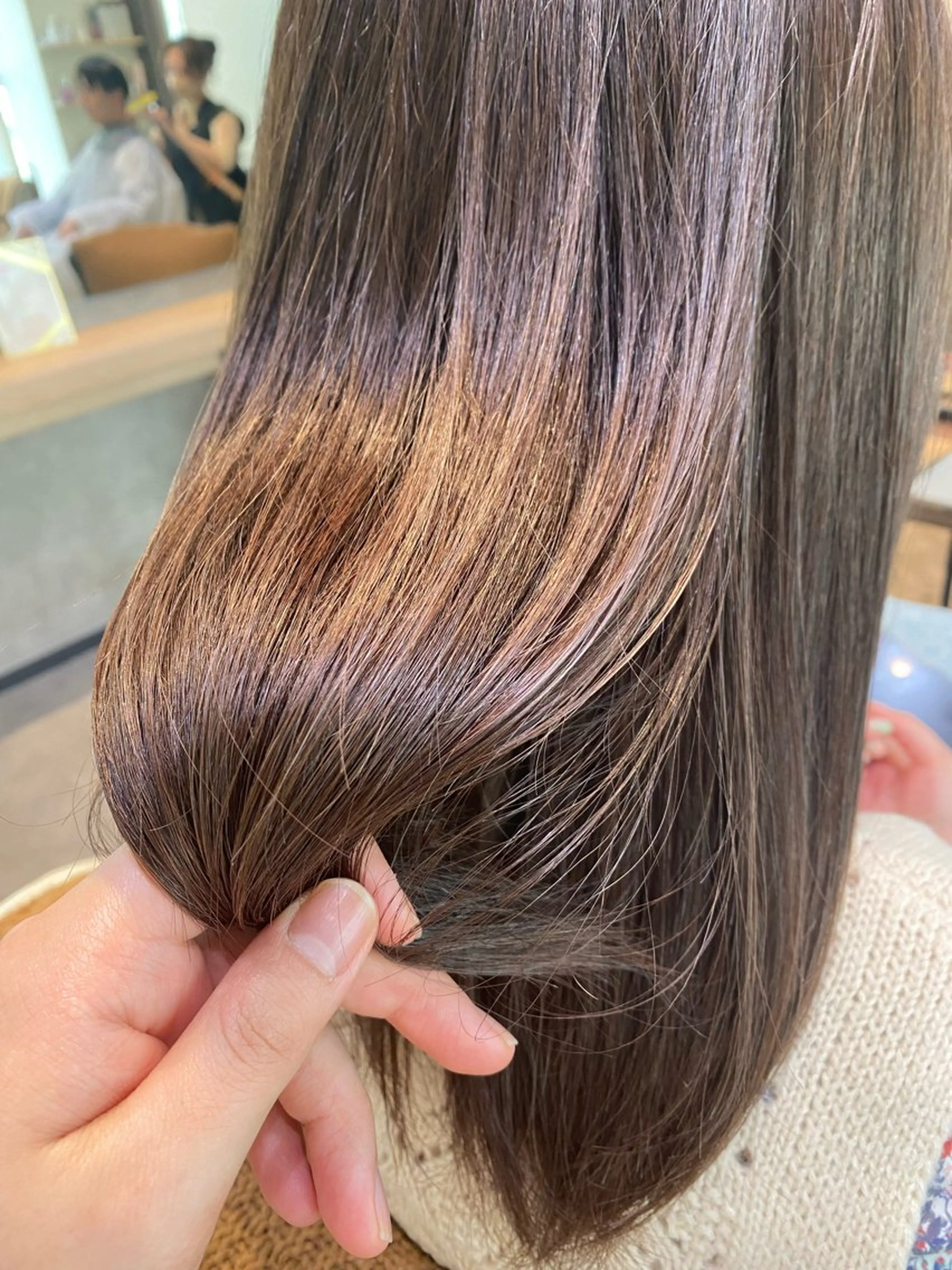 セミロング カラー ヘアカラー トリートメント 新宿 / Aujua ｿﾑﾘｴ🫧森田涼介のヘアスタイル