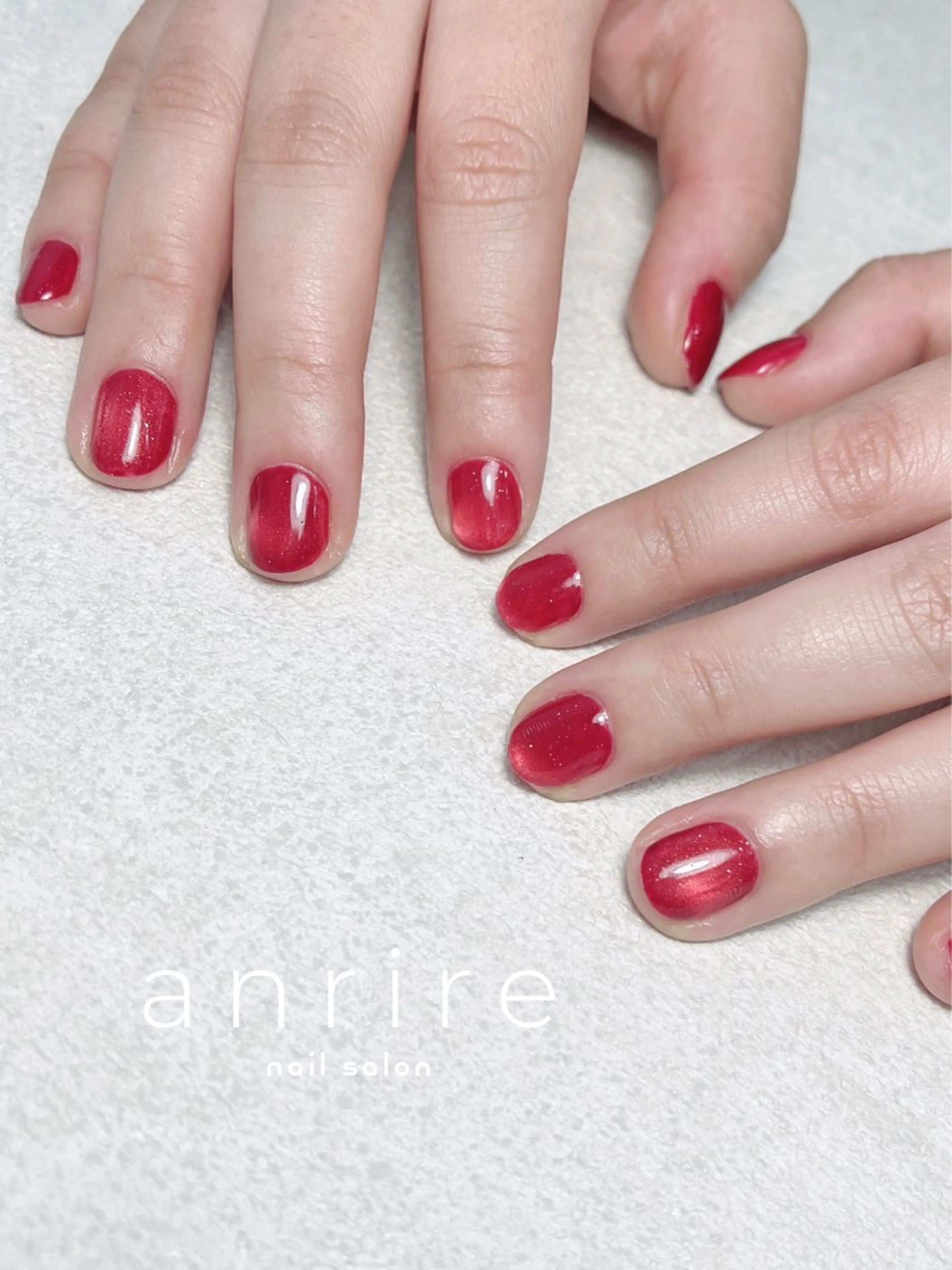 ネイル ボルドー フラッシュネイル ジェルネイル マグネットネイル ビー玉ネイル ハンドネイル nailsalon anrireのネイルデザイン