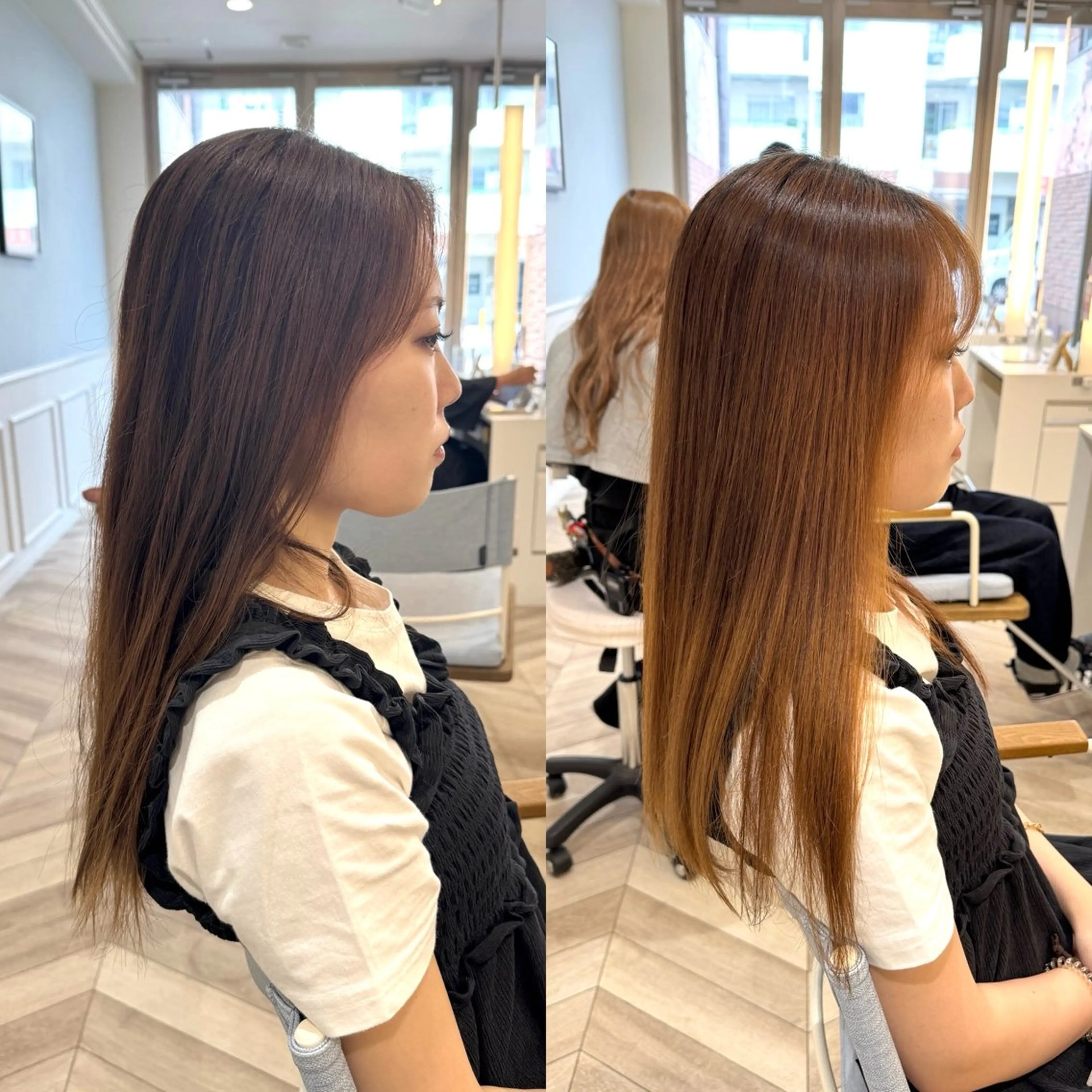 ロング カット 縮毛矯正 トリートメント 縮毛矯正/白髪ぼかし ショートボブ/鈴木のヘアスタイル