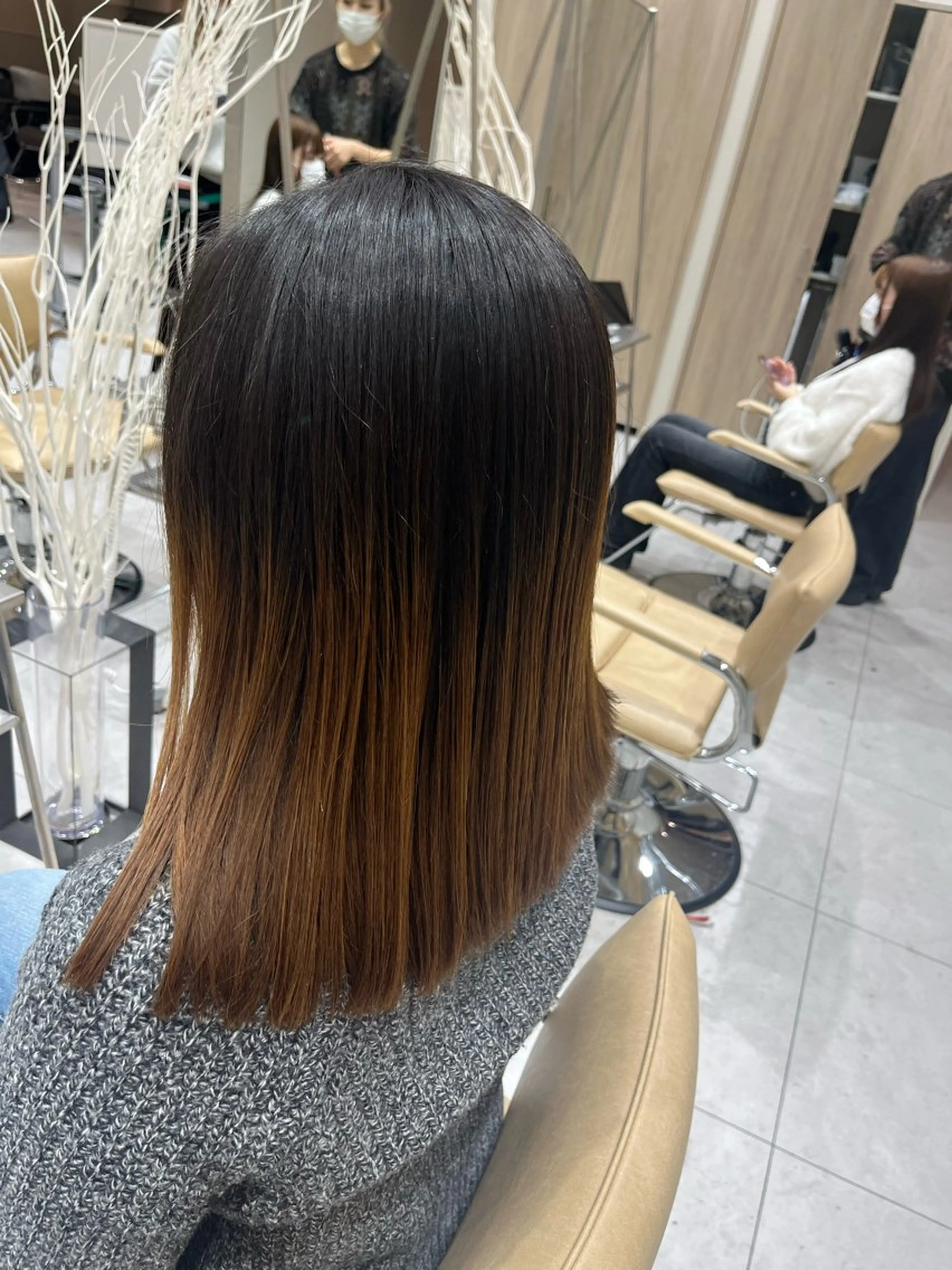 ロング カラー カット トリートメント Ken 縮毛矯正/韓国風ヘアのヘアスタイル