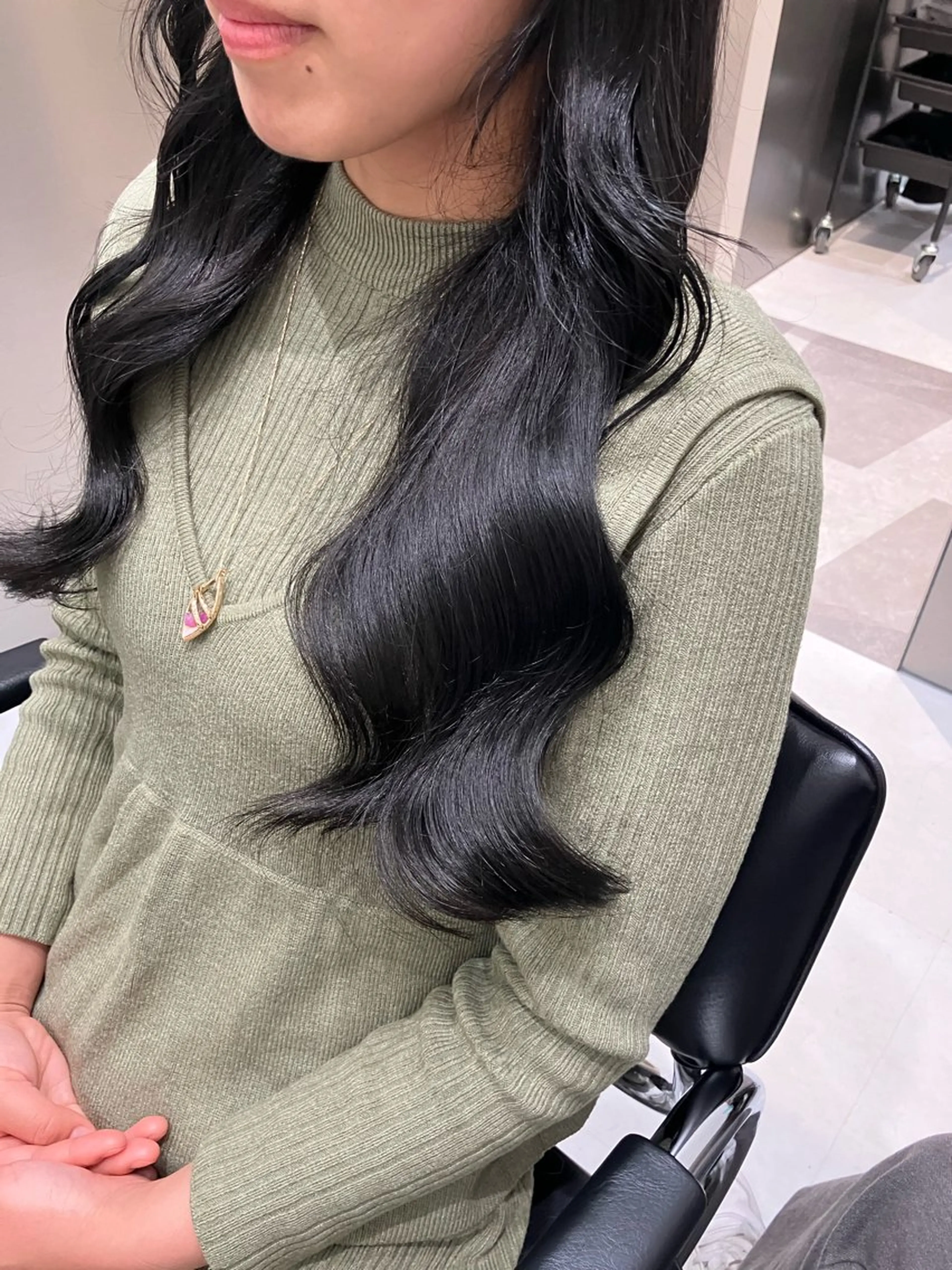 ロング カラー カット ヘアカラー トリートメント 💖ブリーチなし透明 感💖ASAHIのヘアスタイル