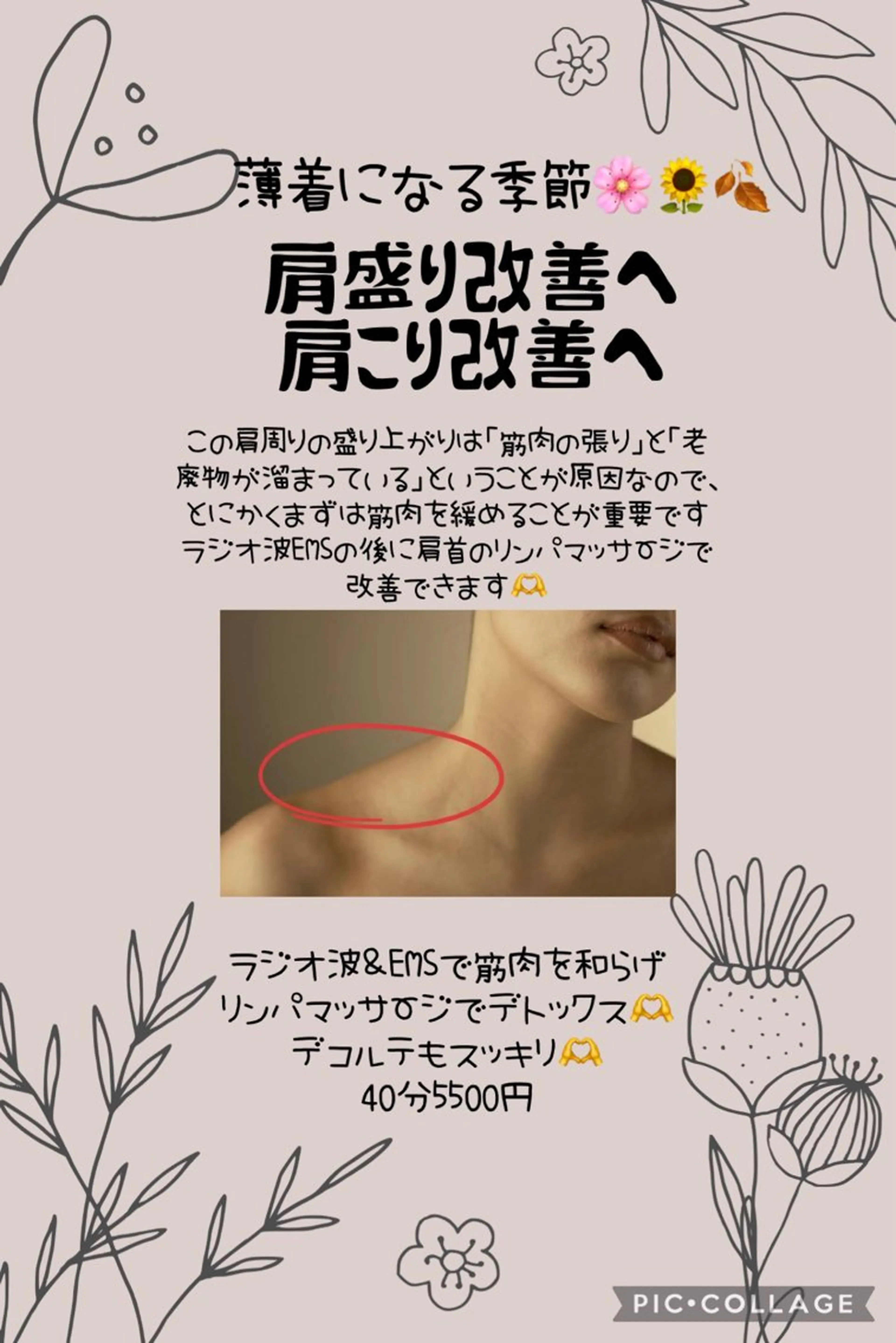 鎖骨美人コースの写真