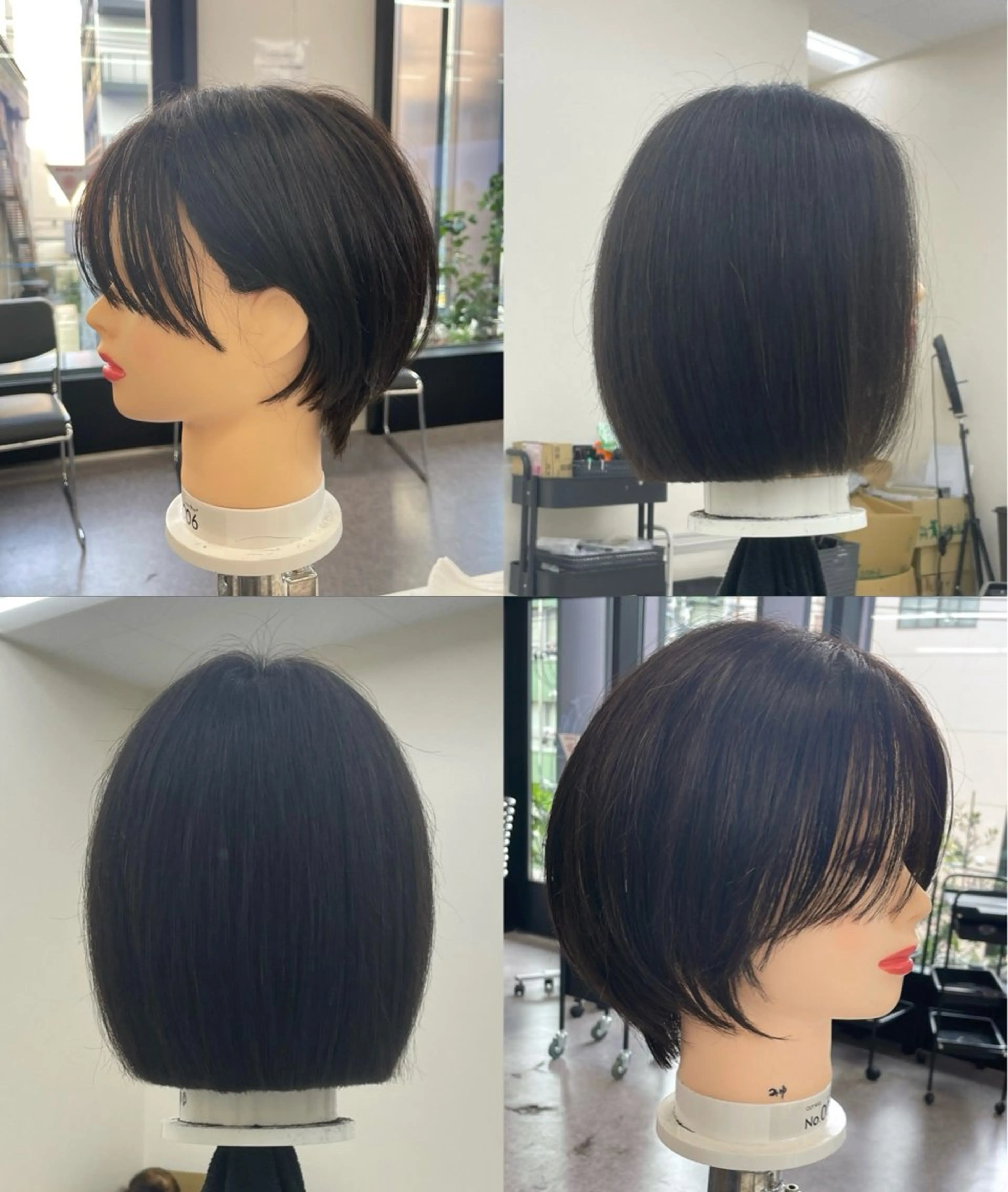 ショート カラー ブリーチ ボブ ショートヘア カット トリートメント オリーブカラー🫒/ ハッシュカット/みゆのヘアスタイル