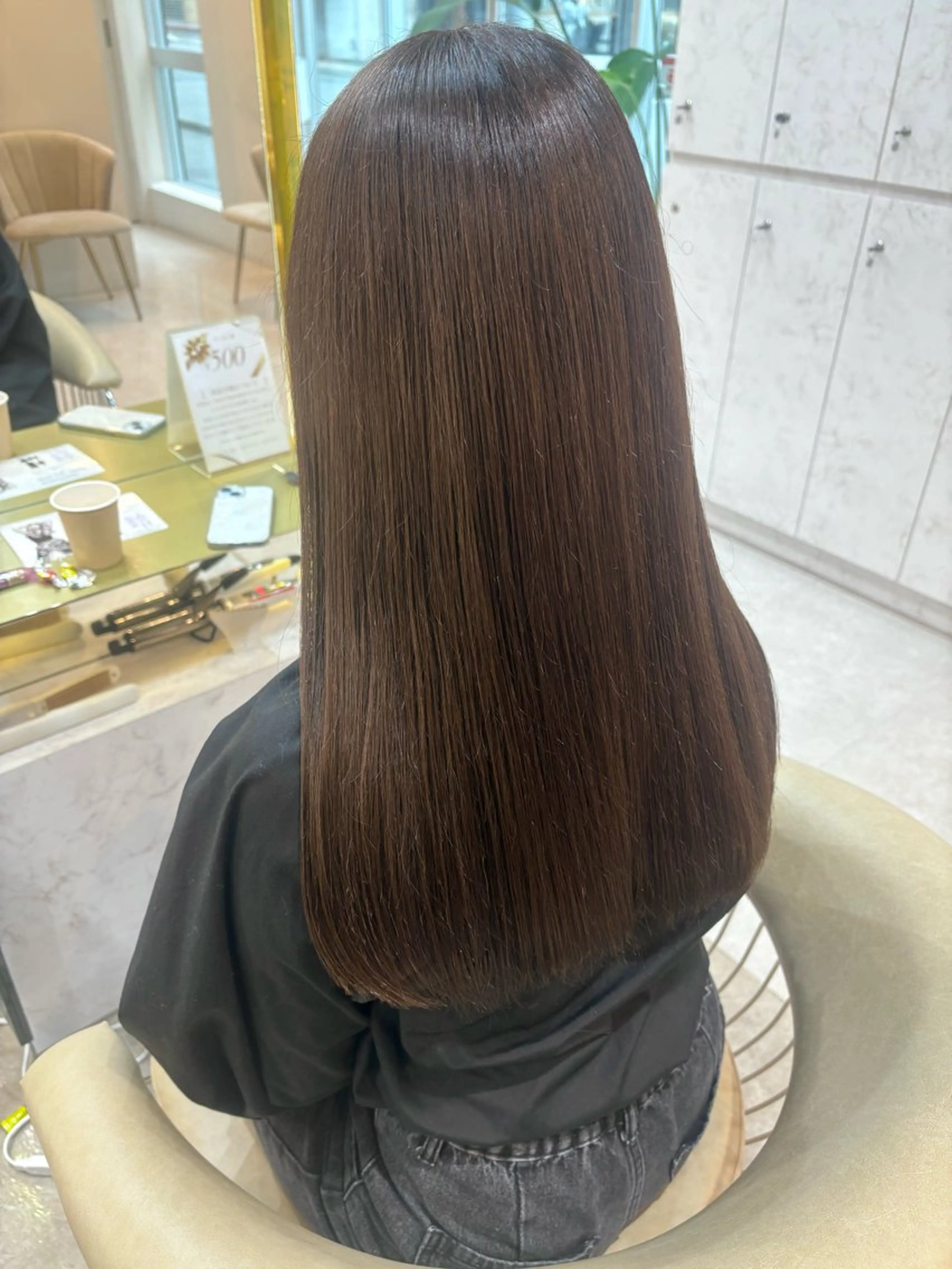 ロング カラー カット ヘアカラー トリートメント moeka レイヤー /艶カラー/韓国のヘアスタイル