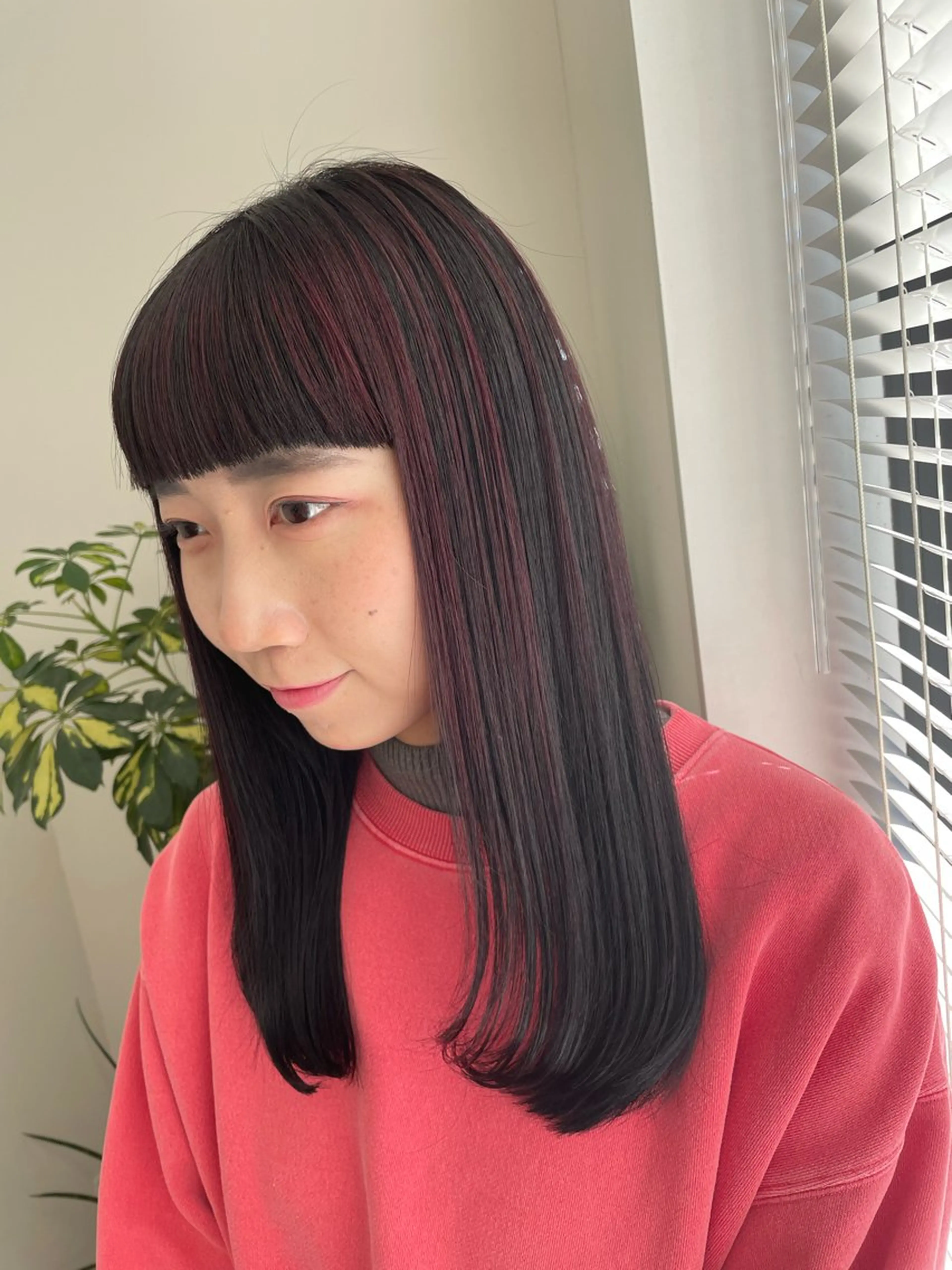 ミディアム カラー レッドカラー ブリーチ👩‍🦳/ ‪✂︎MANAMIのヘアスタイル