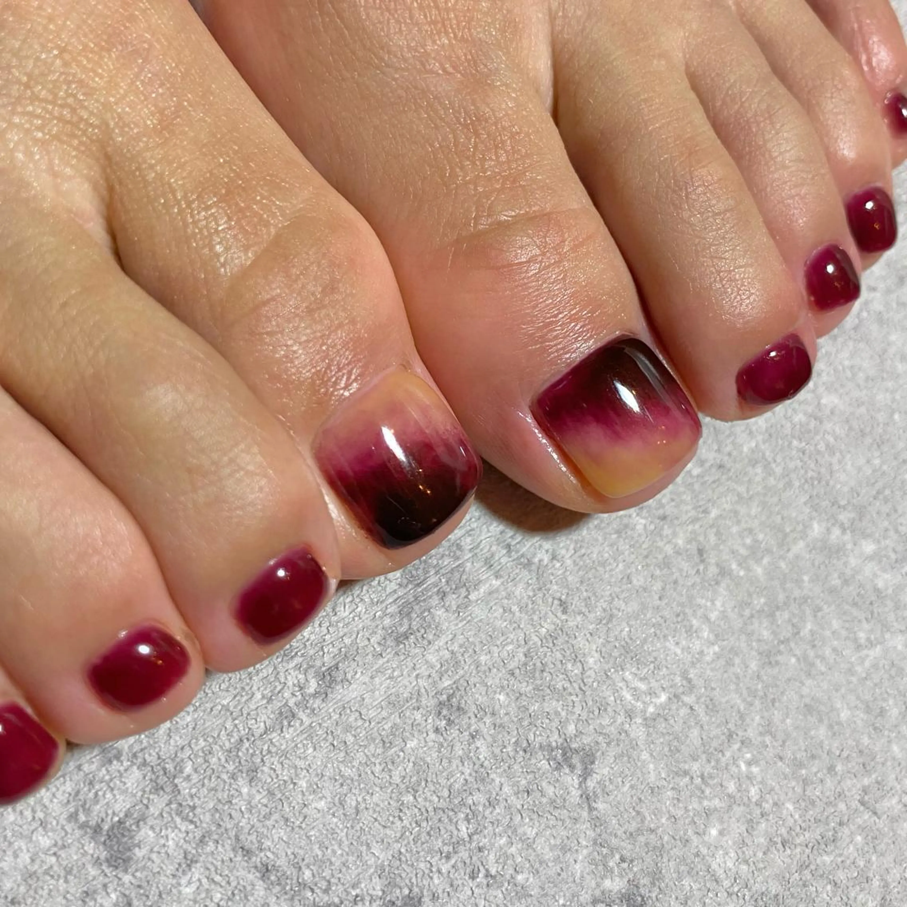 ネイル アートネイル ニュアンスネイル 春ネイル 夏ネイル フットネイル 山田 貴子のネイルデザイン