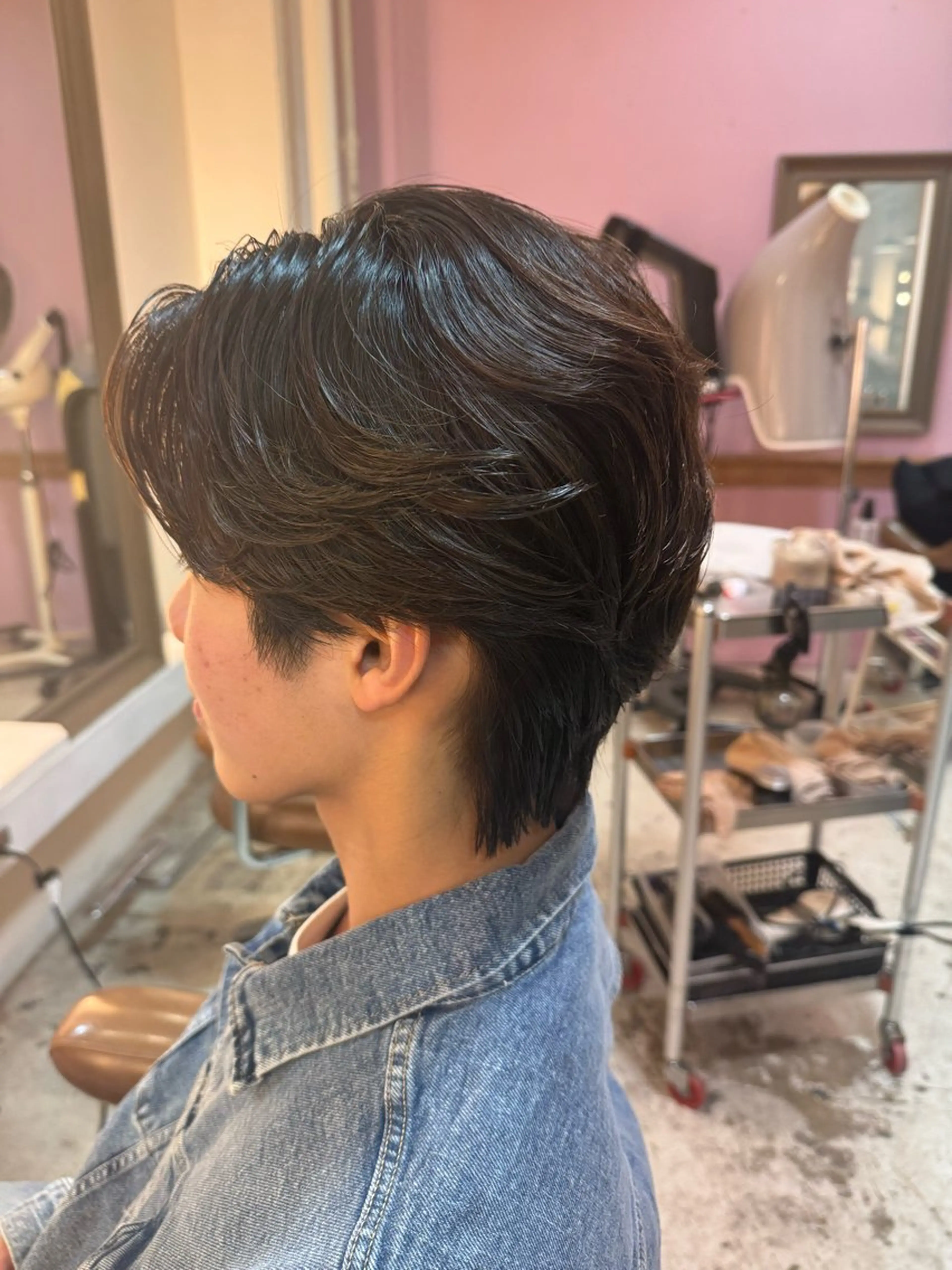 メンズ タツキ／レイヤー／ パーマ／艶カラーのヘアスタイル