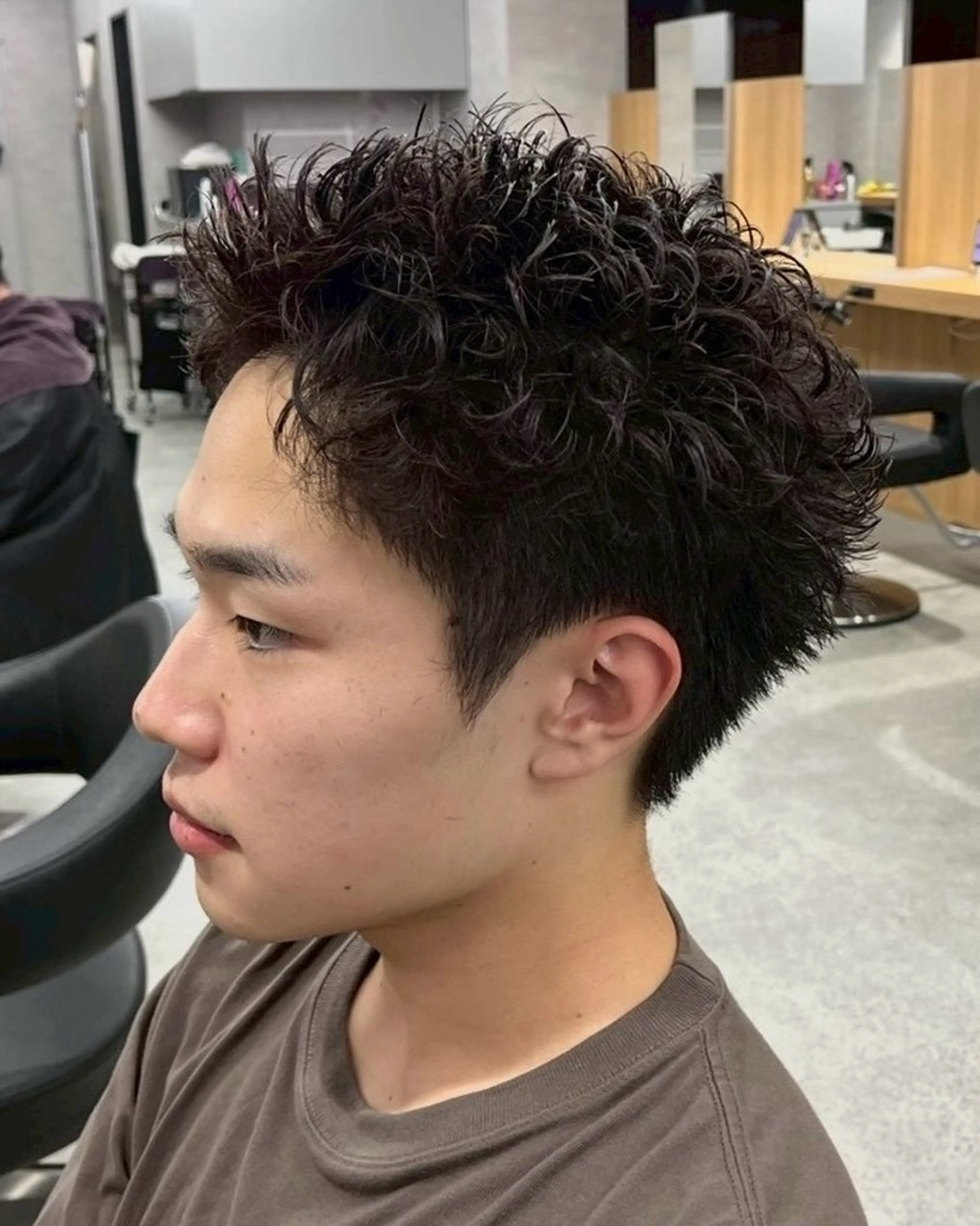 ショート カラー メンズ メンズパーマ 角 啓成のヘアスタイル