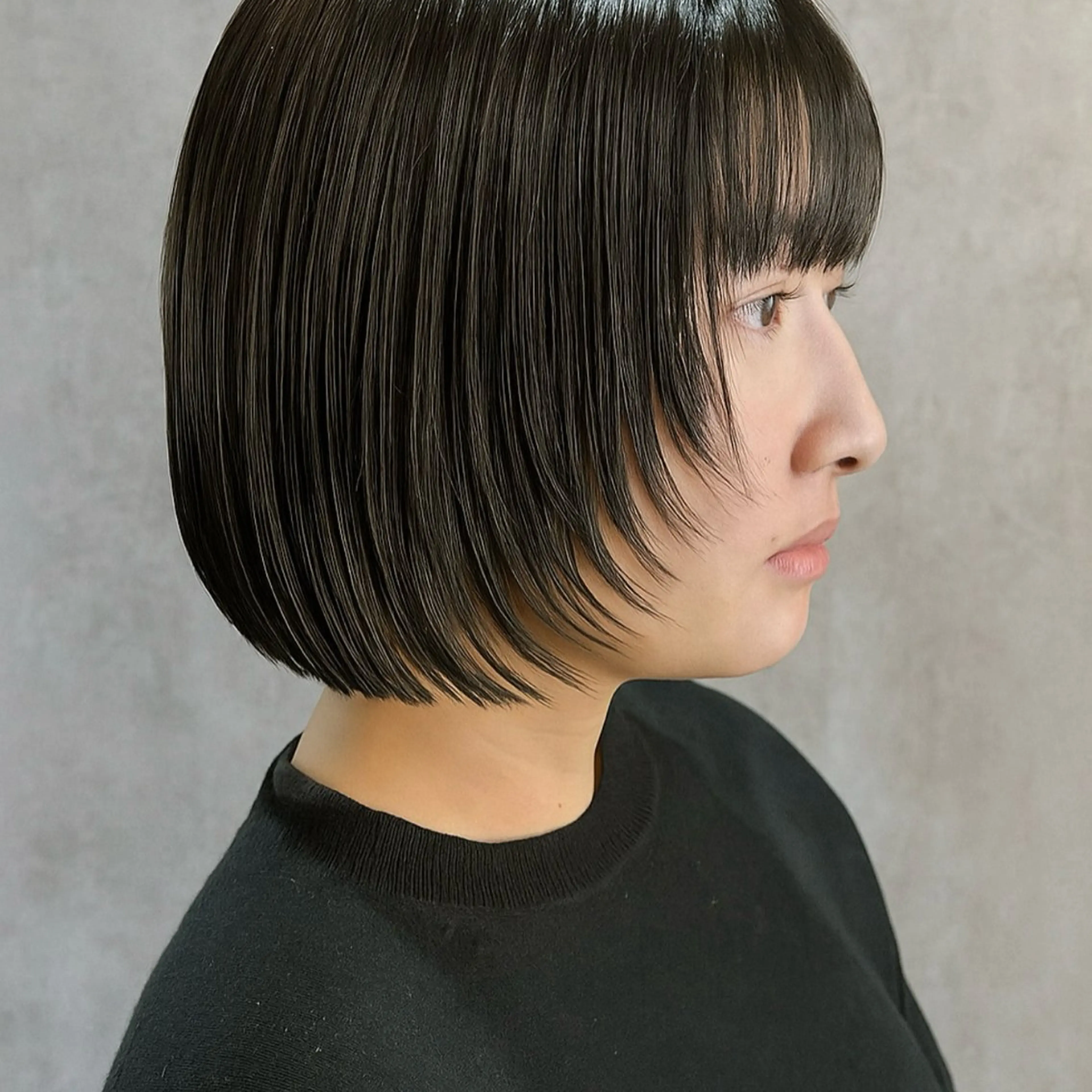 ショート カラー ボブレイヤー グレージュ ボブ 顔周りカット レイヤーカット カット ヘアカラー トリートメント 【nui 茨木】 清水優のヘアスタイル