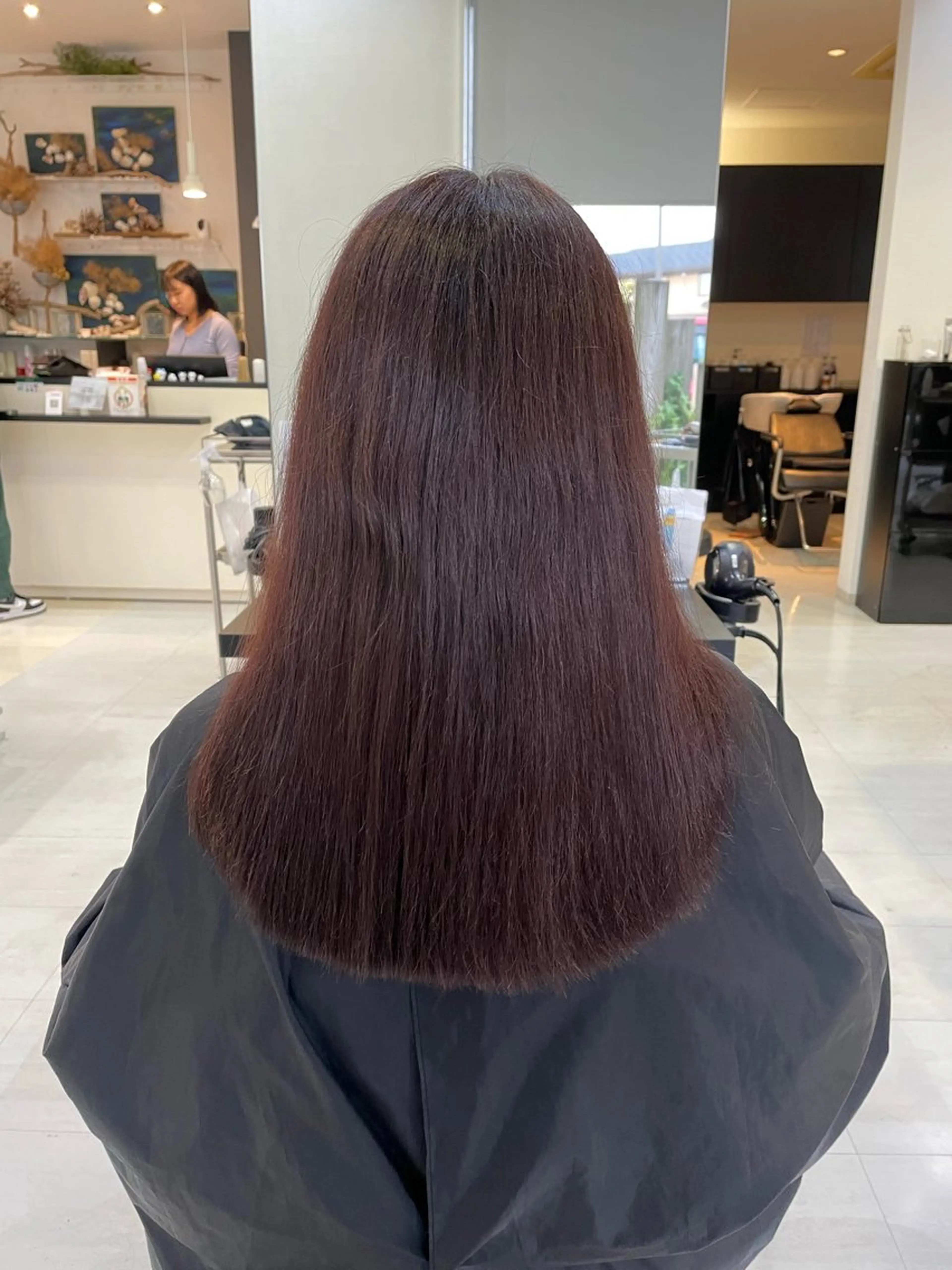 カラー ブラウンカラー ピンクカラー 脇 麻紘のヘアスタイル