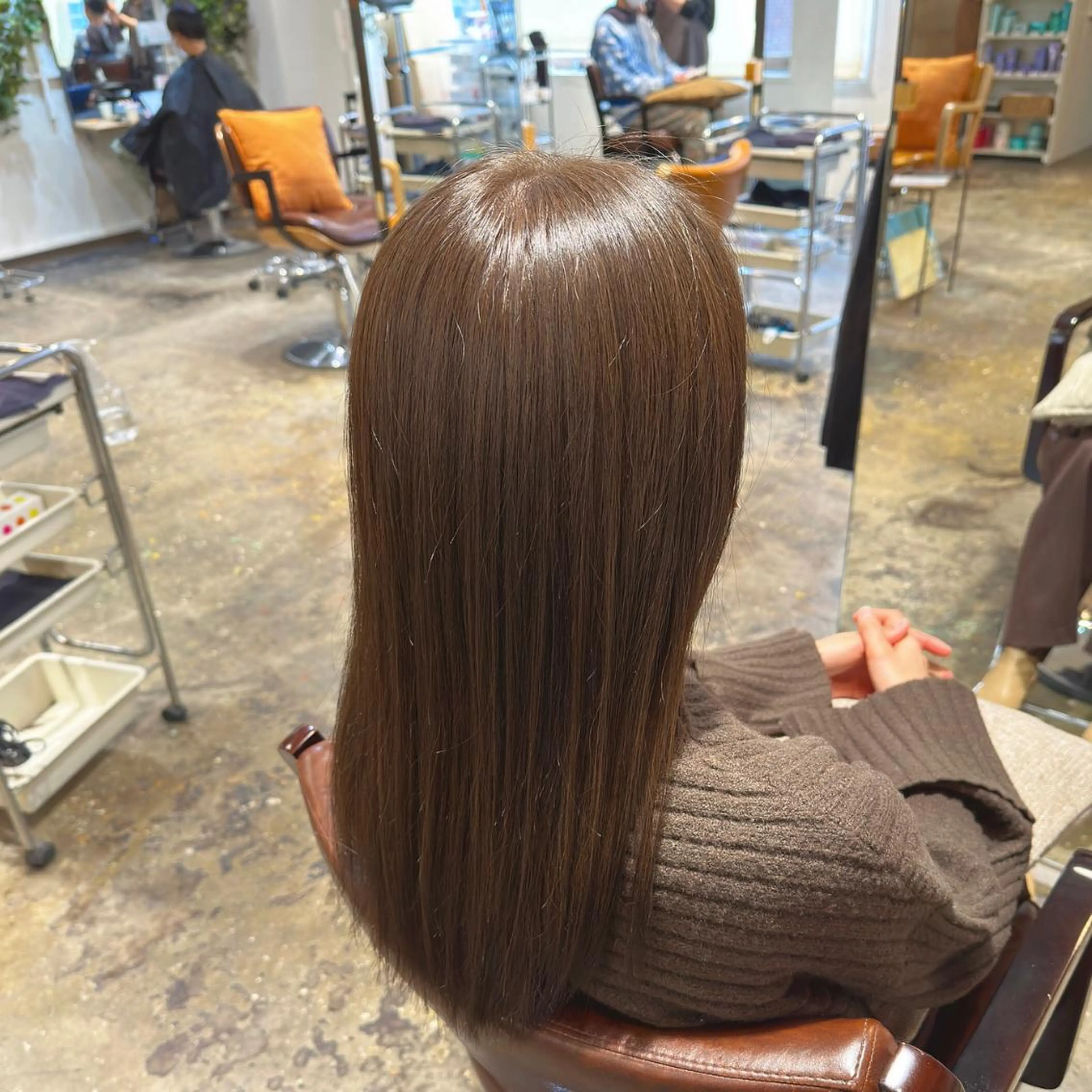 セミロング カラー ヘアアレンジ トリートメント 🇰🇷韓国ｽﾀｲﾙ ﾚｲﾔｰ/ayanaのヘアスタイル