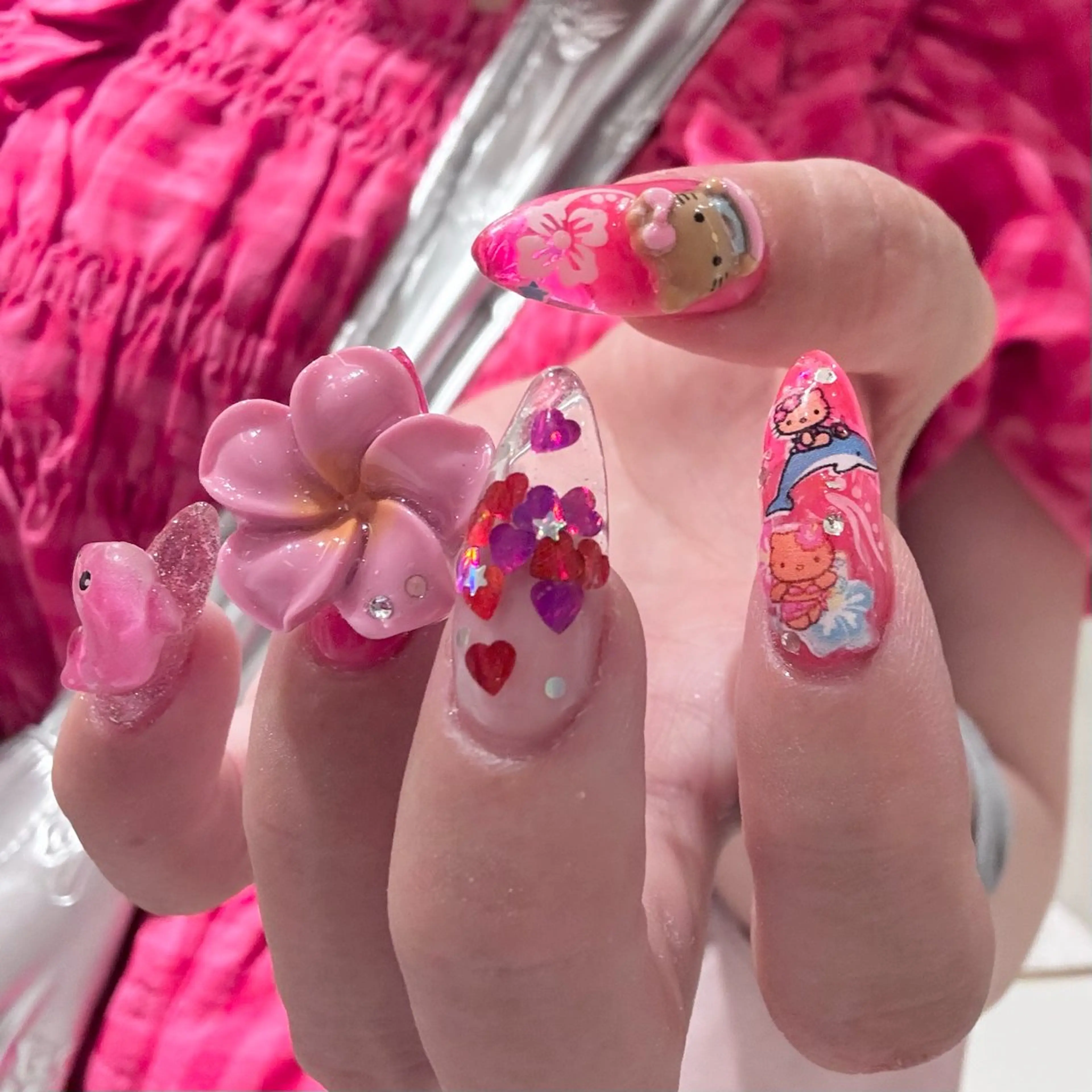 ネイル クリアネイル 長さ出し ネイルチップ ハンドネイル RIEKO🍒 ワンホン♡推しネイルのネイルデザイン