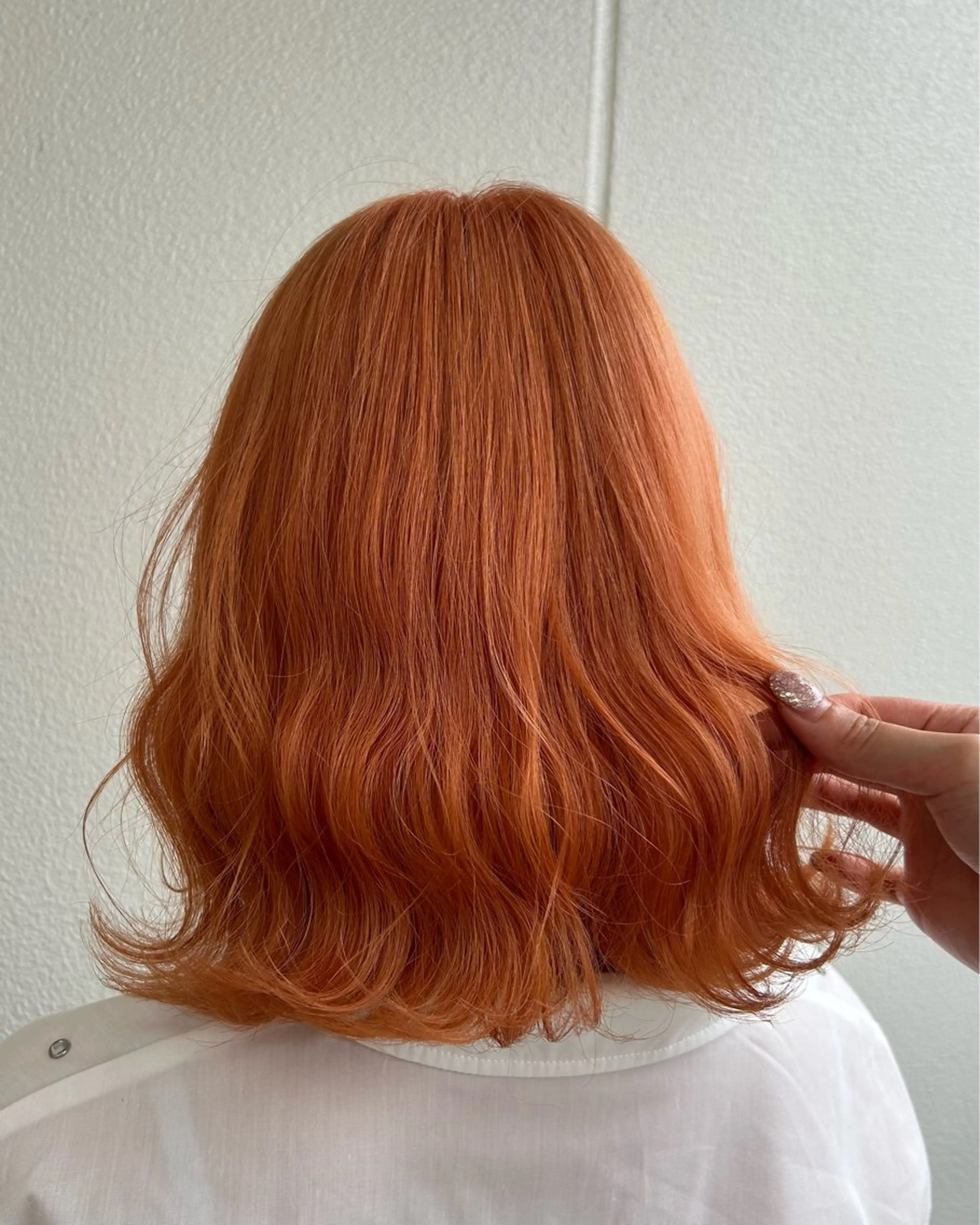 ミディアム カラー オレンジ 《暖色/韓国hair 》🇰🇷桑原ユキネのヘアスタイル