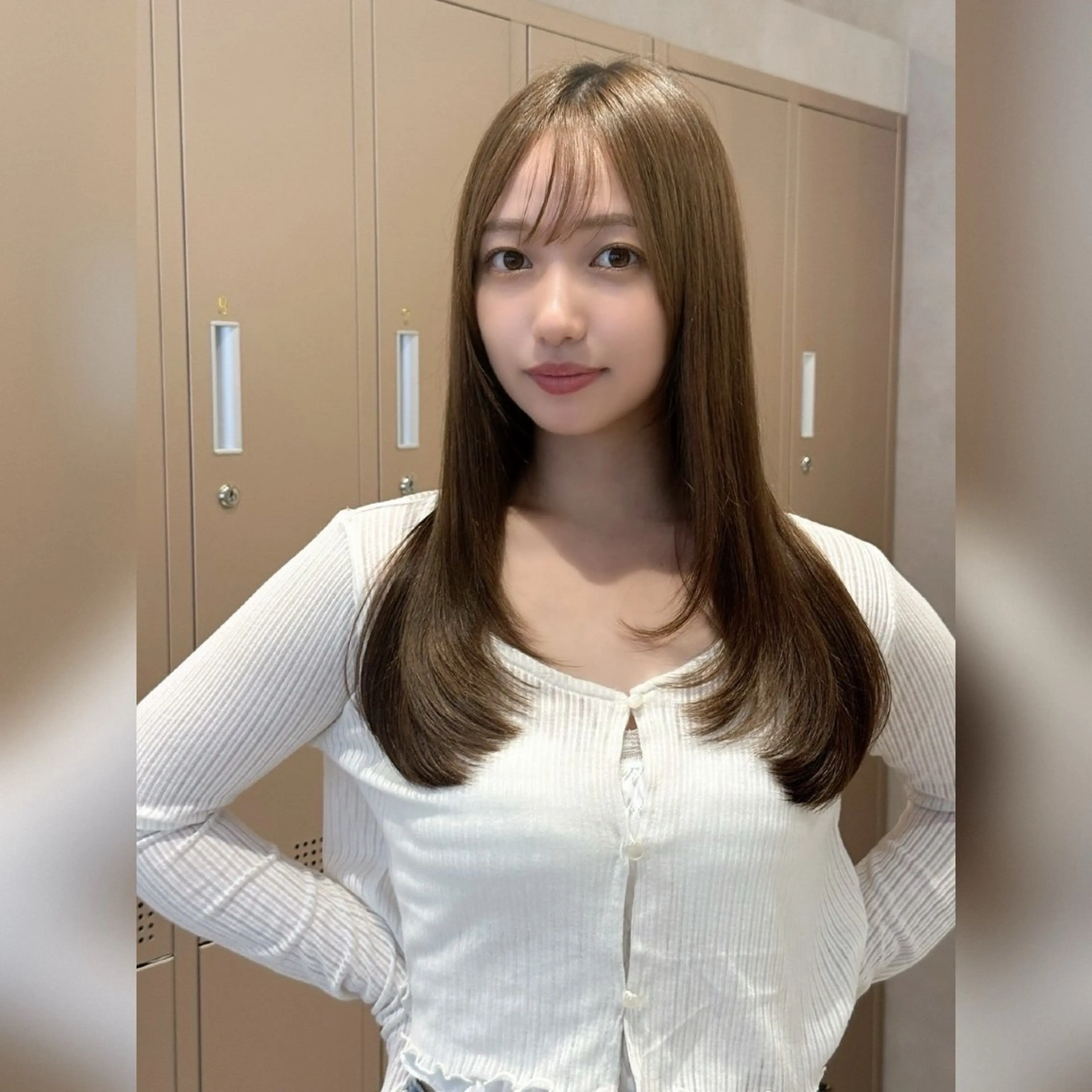 ロング 顔周りカット レイヤーカット ロング 小顔カット Lond Loire所属・無料カットモデル募集 🍀KOSEI🍀のヘアスタイル