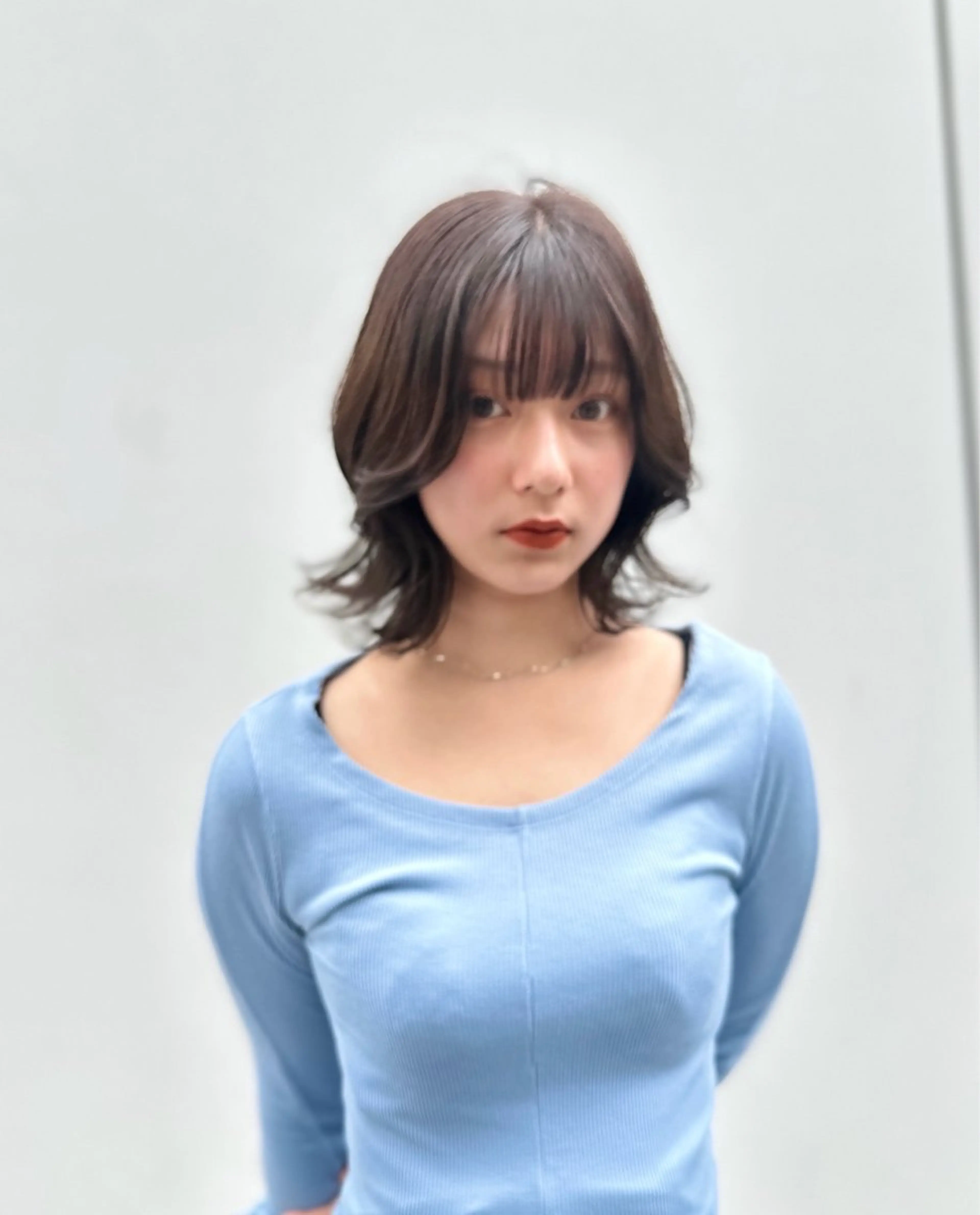 ミディアム カラー アディクシーカラー バレイヤージュ ブリーチ デザインカラー ダブルカラー カット ヘアカラー トリートメント ヘッドスパ opus 店長大和 レイヤー/赤み消しのヘアスタイル