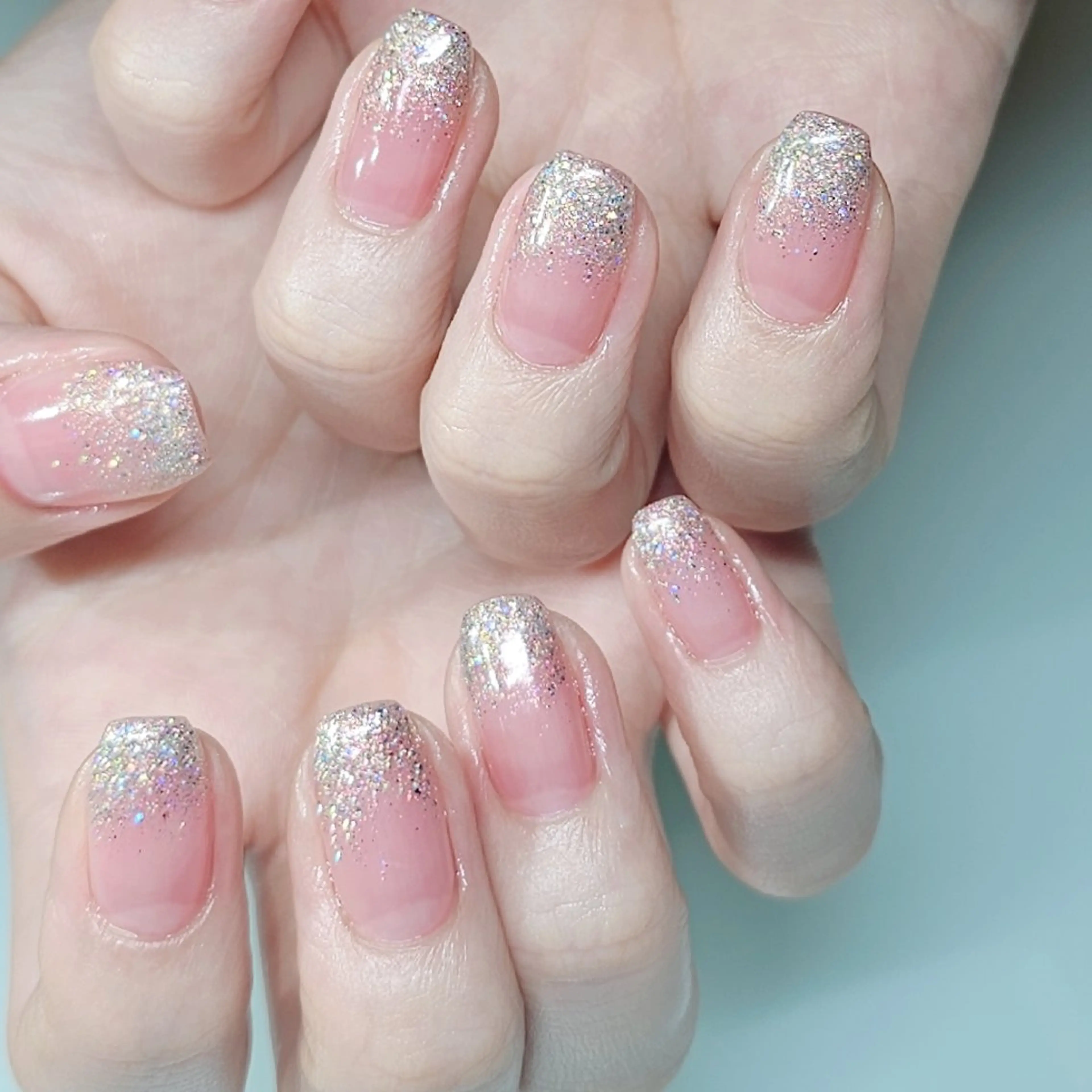 ネイル フレンチネイル ラメ(グリッター) salon de Princess所属・salon de  Princessのネイルデザイン