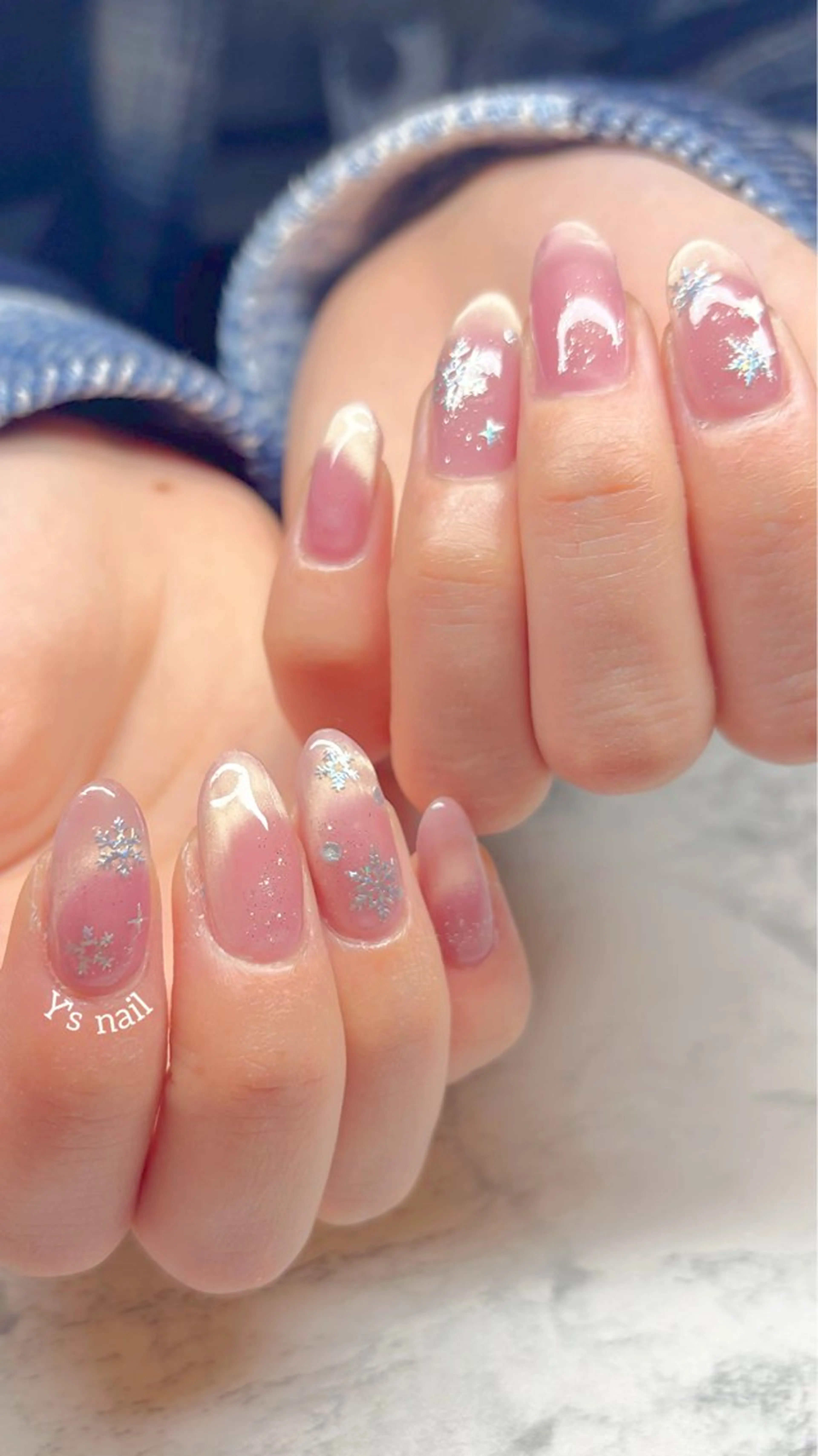 ネイル フレンチネイル マグネットネイル マグネットフレンチ 手書きが得意🖌️ Y’s  nailのネイルデザイン