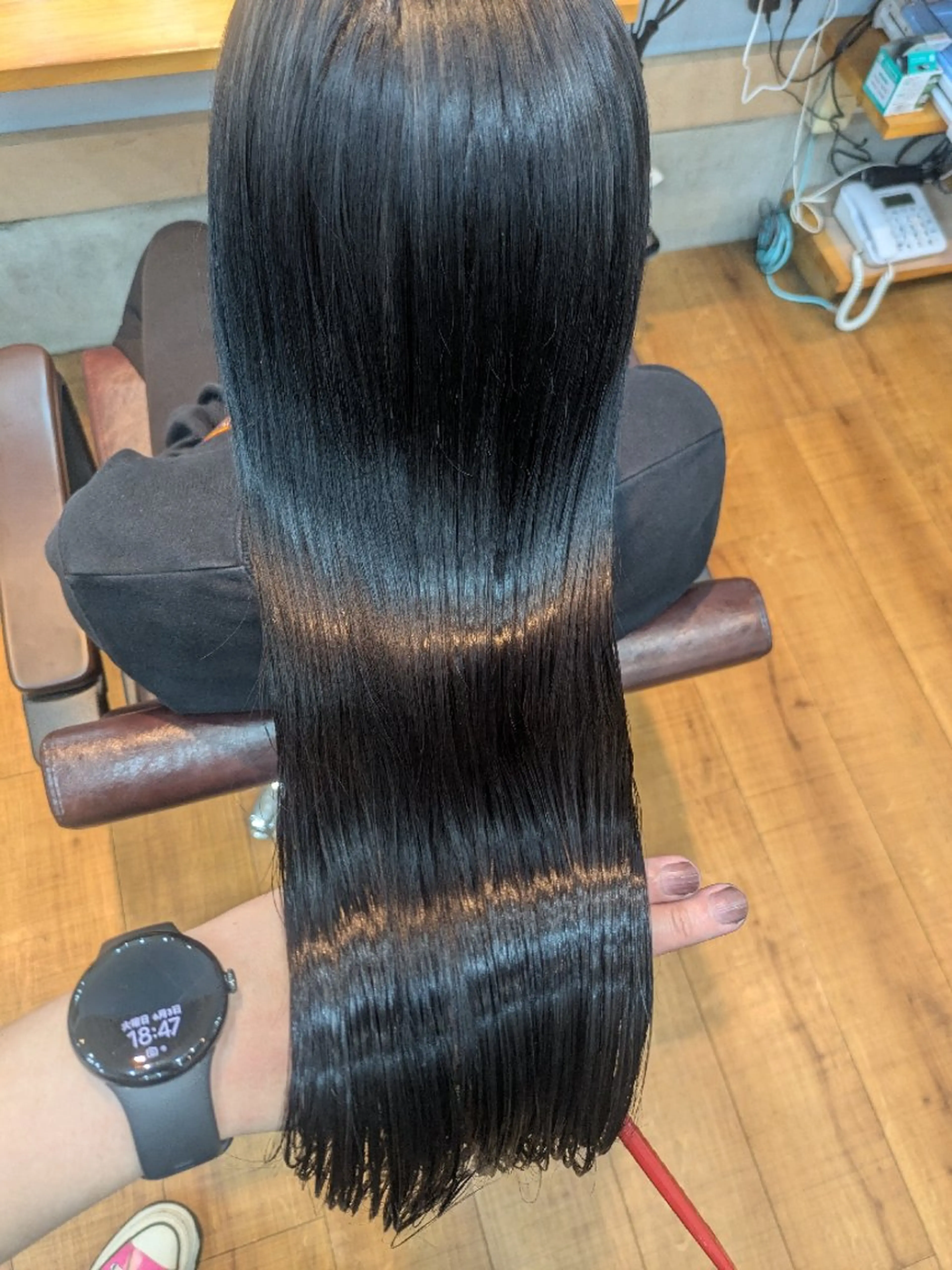 ロング 髪質改善＆白髪ぼかし カラー♡店長みやけ♡のヘアスタイル