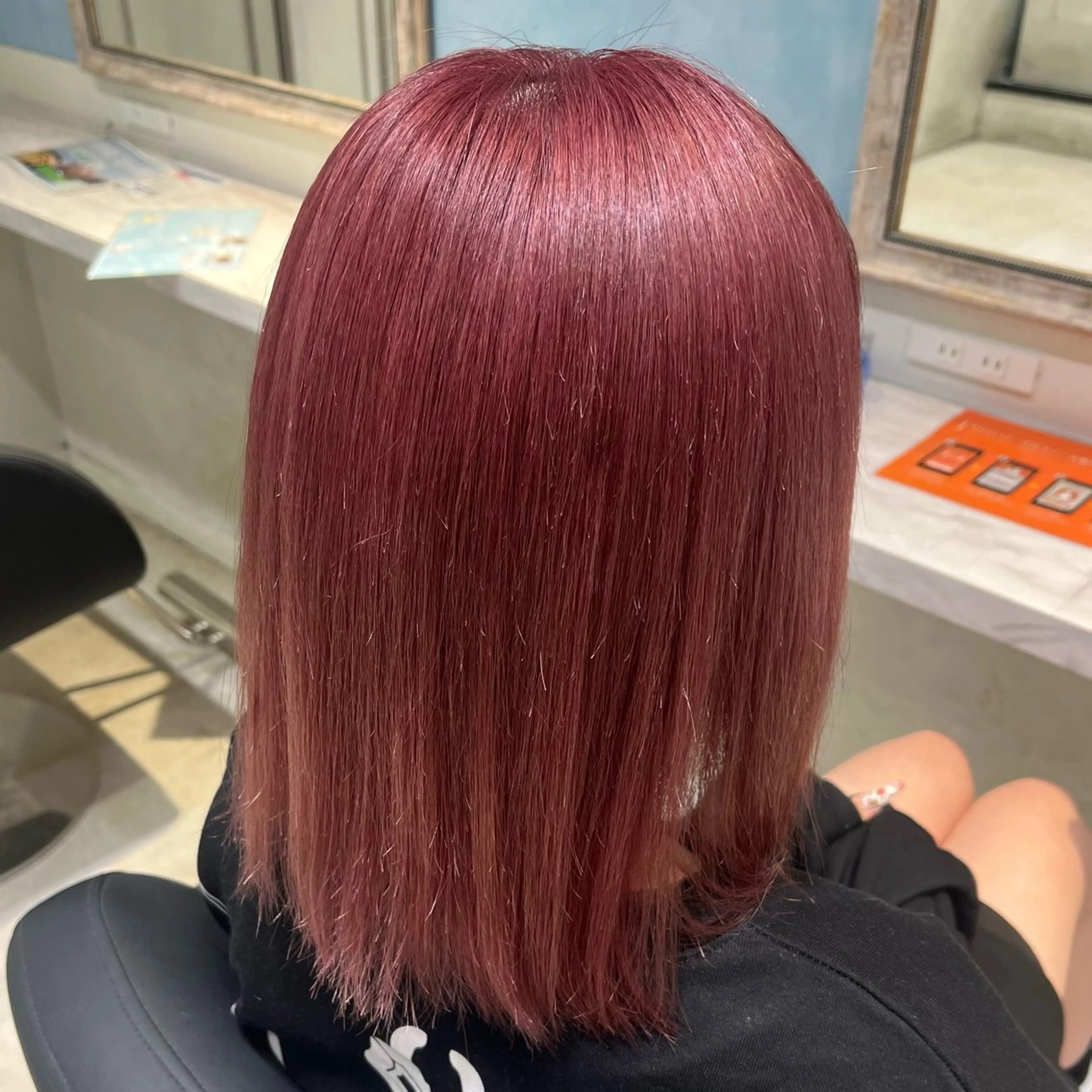 ミディアム カラー ブリーチ ハイトーンカラー ピンクカラー 💖ブリーチ/暖色 𝐘𝐮𝐢💖のヘアスタイル