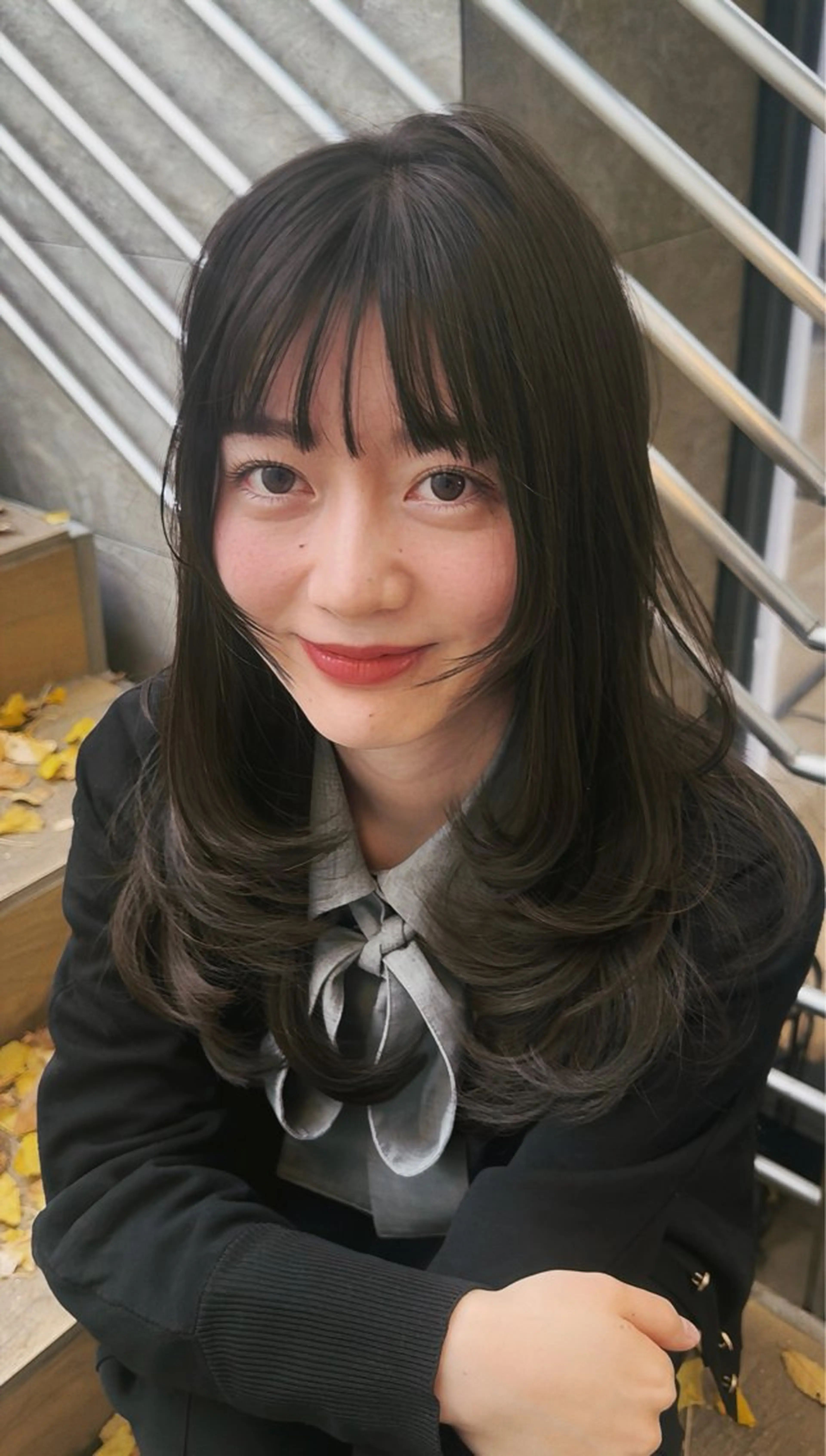 ロング カラー レイヤーカット 小顔カット トリートメント Pocket仙台 💚モエリのヘアスタイル