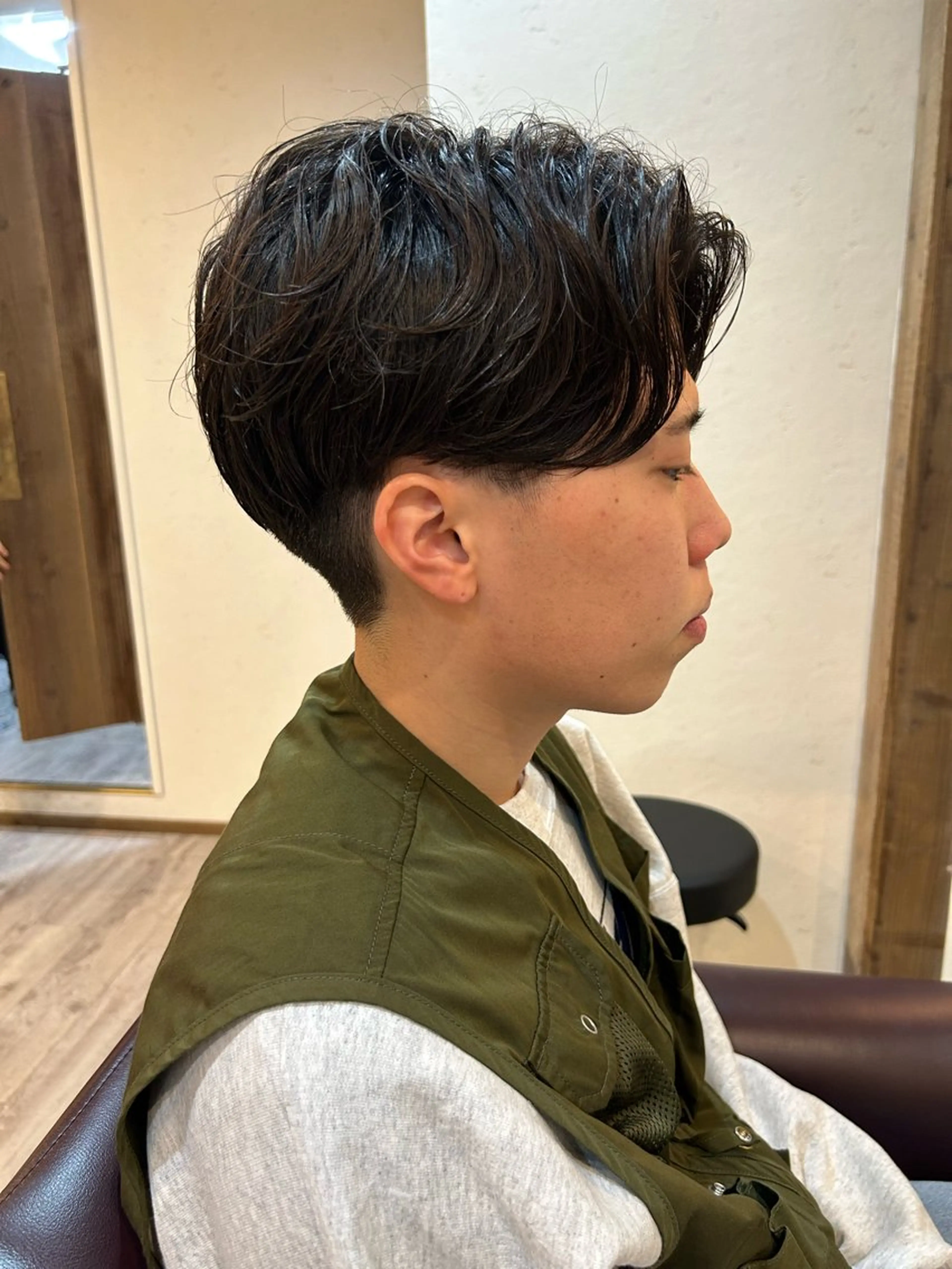 ショート パーマ メンズ カット パーマ 奈良 優輝のヘアスタイル