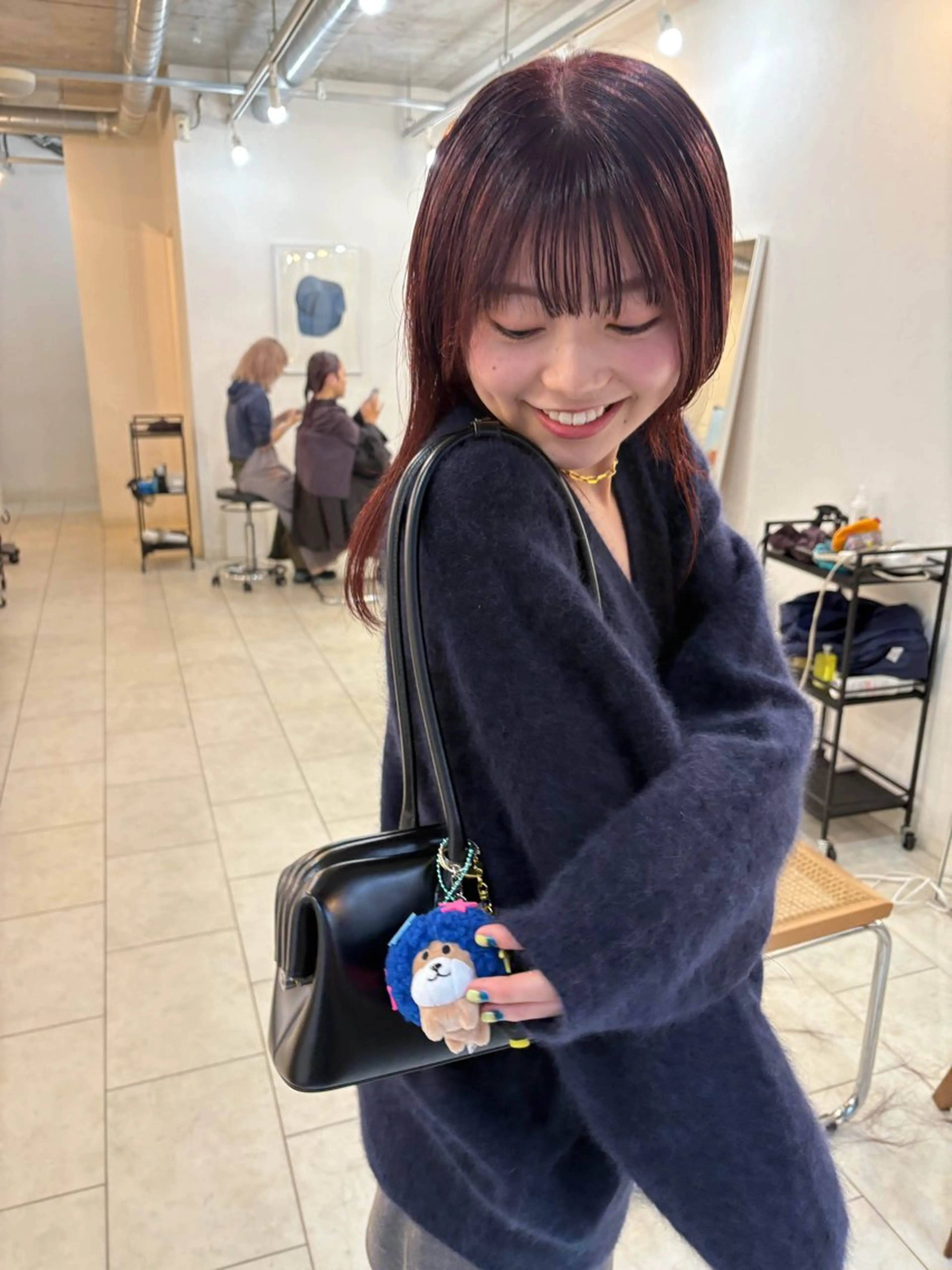 セミロング カラー カット ヘアカラー eri kinjoのヘアスタイル