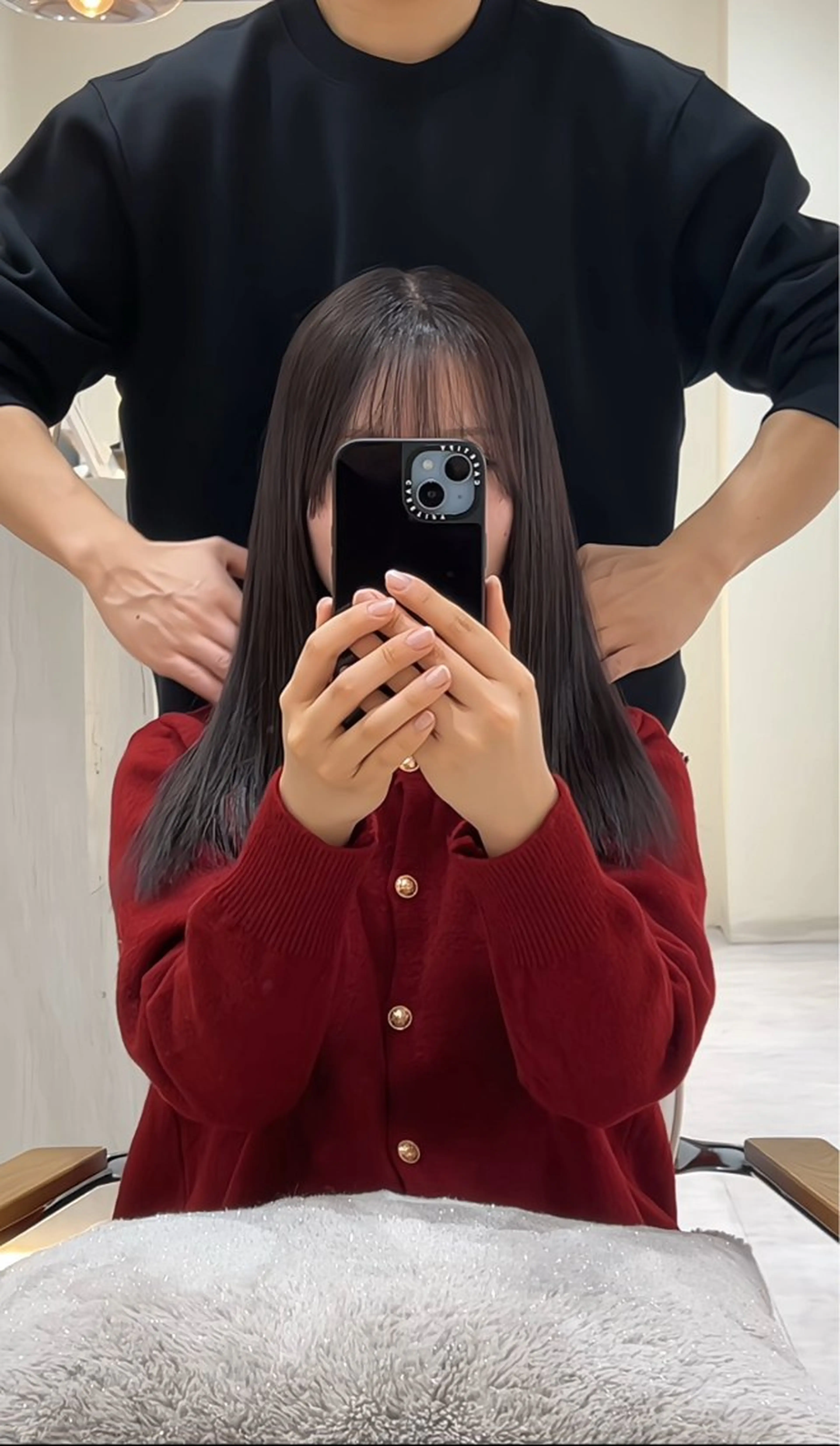 ロング カット ヘアカラー トリートメント 学生人気No1🩶 韓国風/艶髪/輝士のヘアスタイル