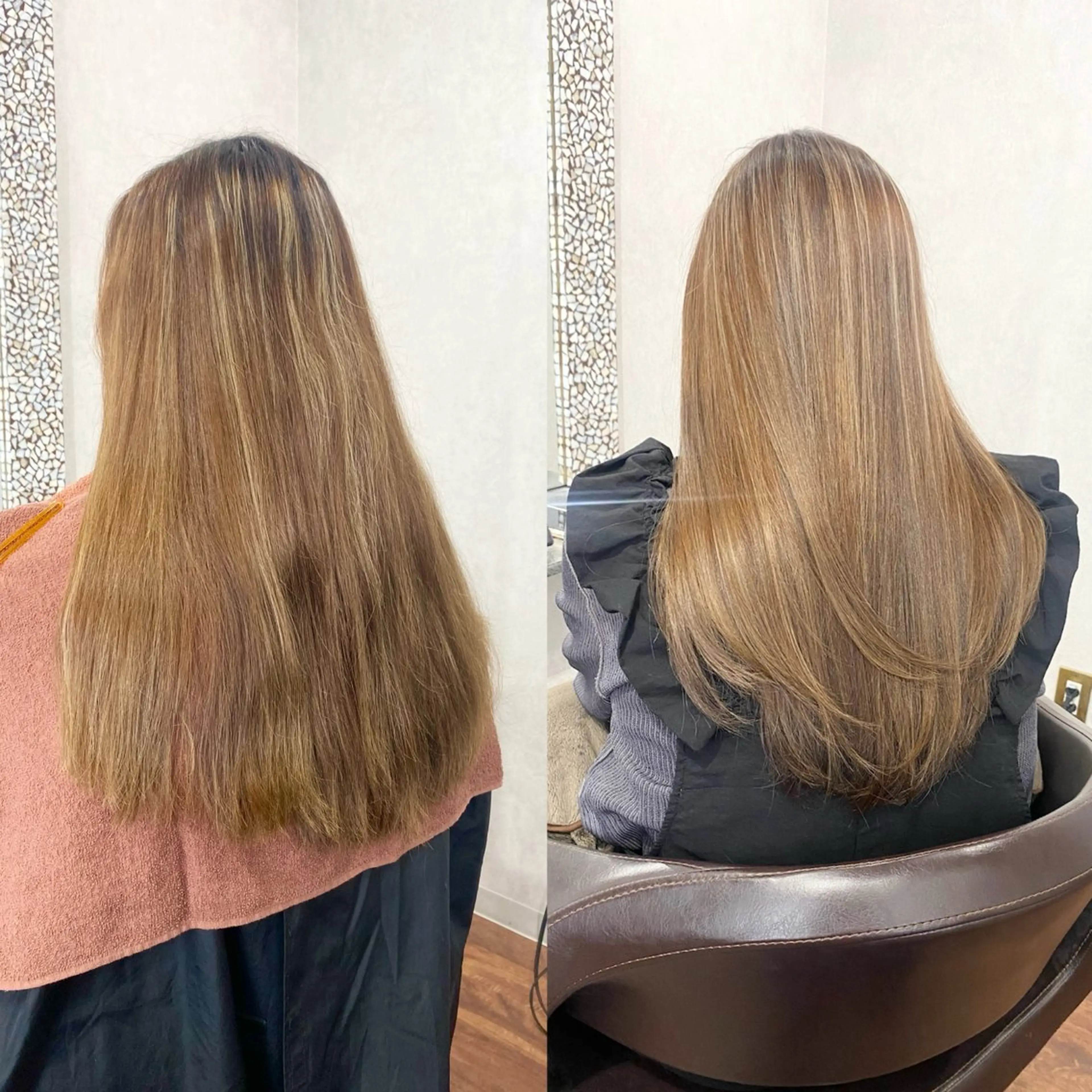 ロング カラー ハイライトカラー ハイライト カット ヘアカラー トリートメント ＳＨＩ ＺＵのヘアスタイル