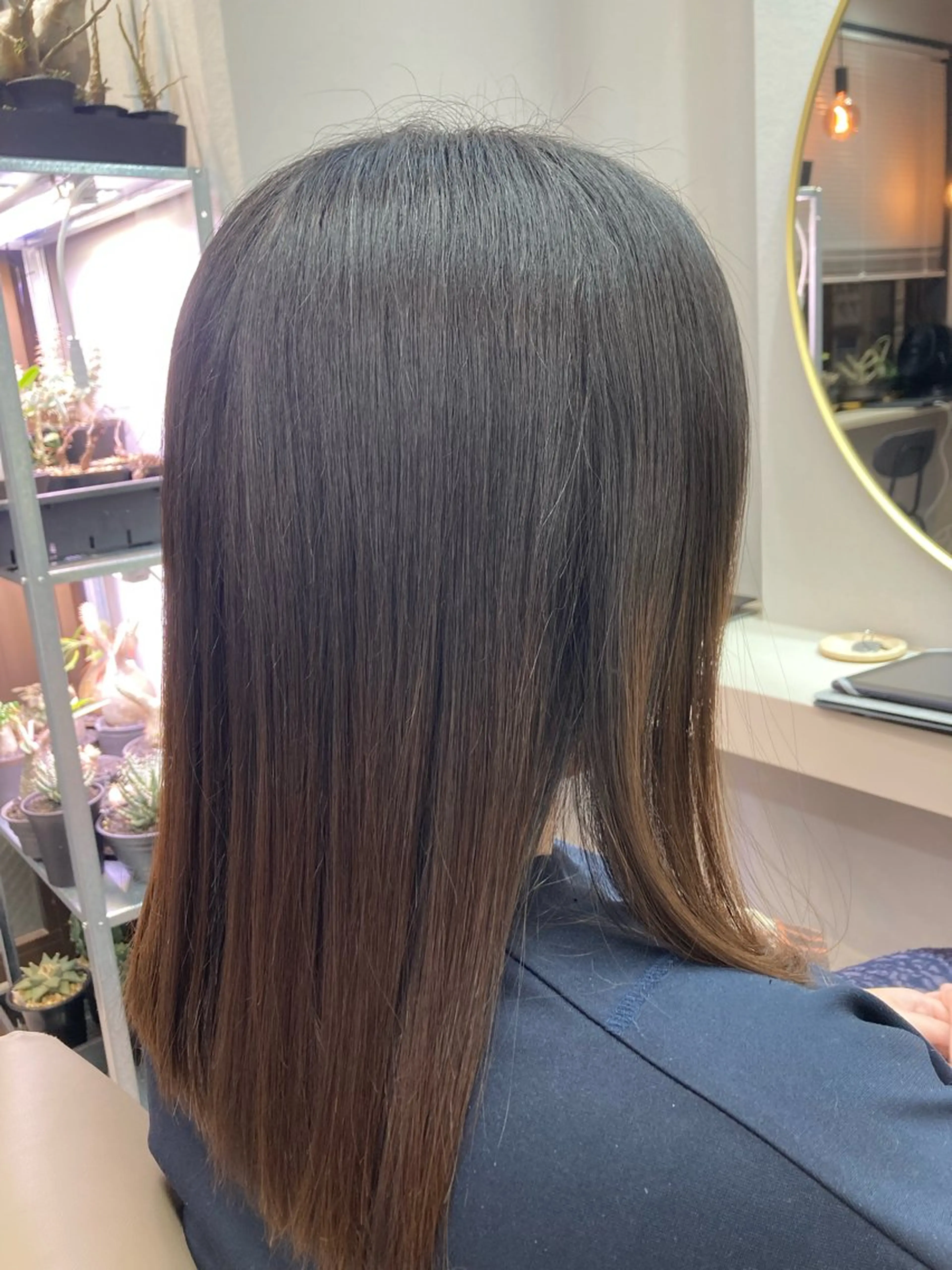 セミロング カット 池田 太一のヘアスタイル