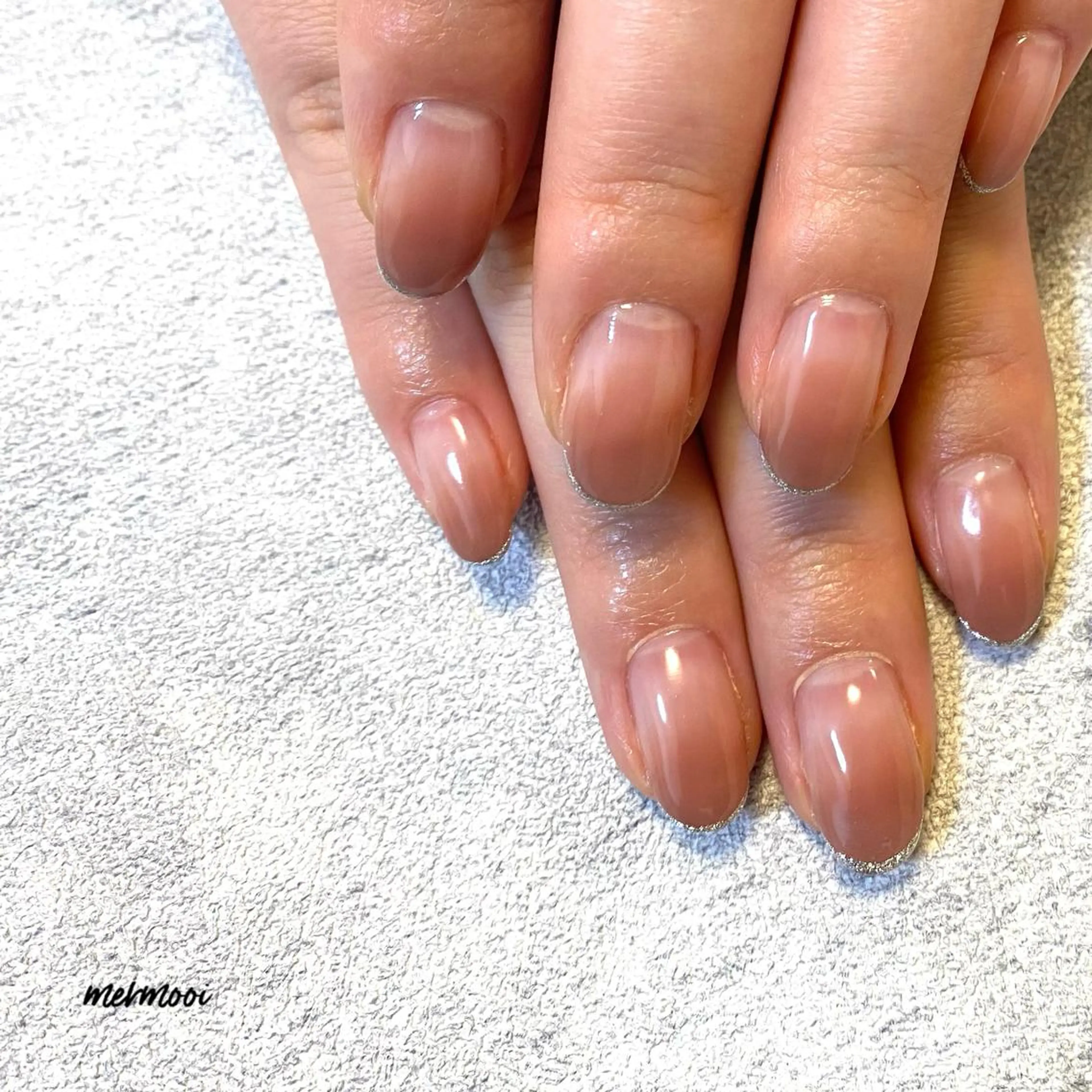 ハンドカラグラorフレンチ💐（クリアベース仕上げ）ベースカラー＋1000円の写真