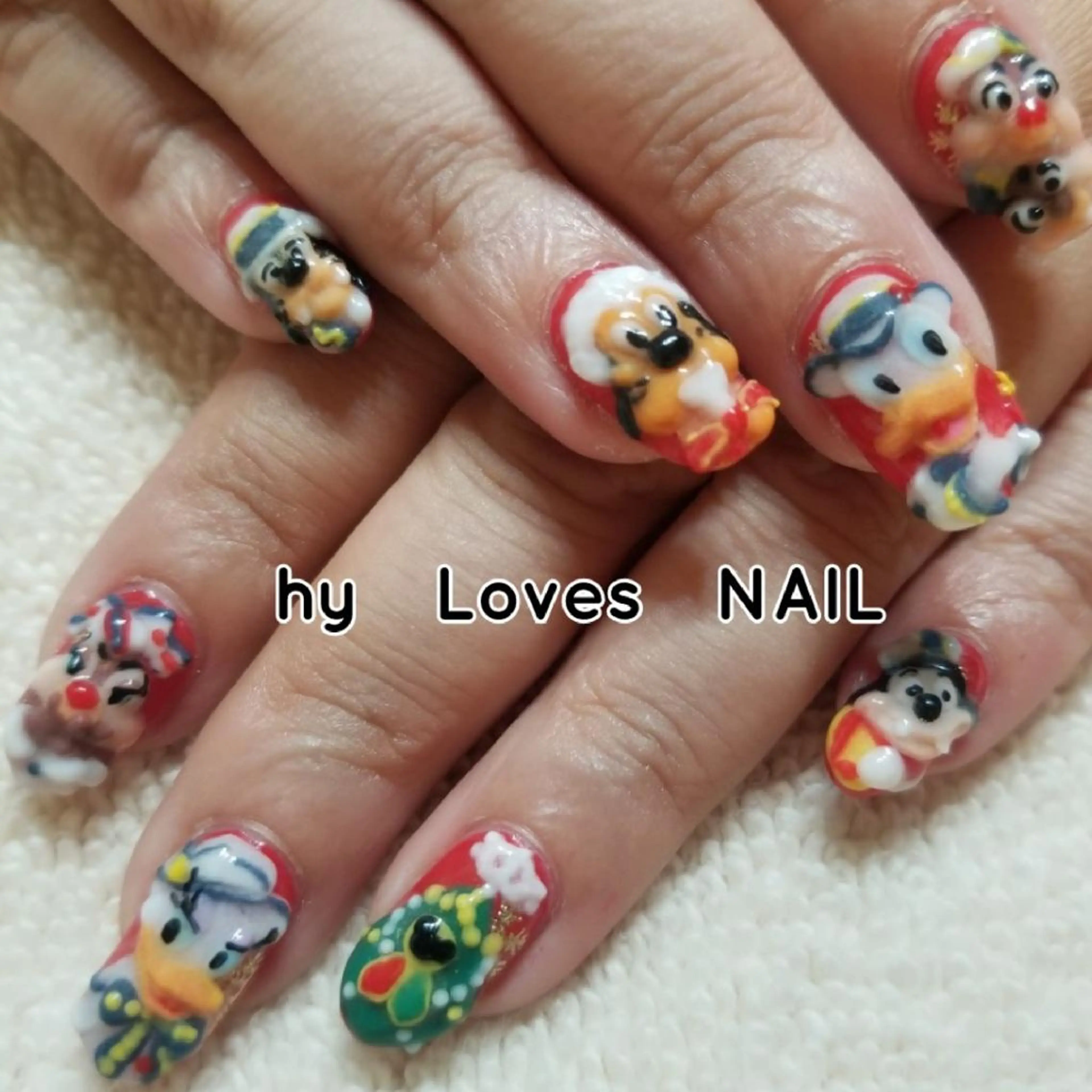ネイル 冬ネイル クリスマス ハンドネイル よしだ ひろきのネイルデザイン
