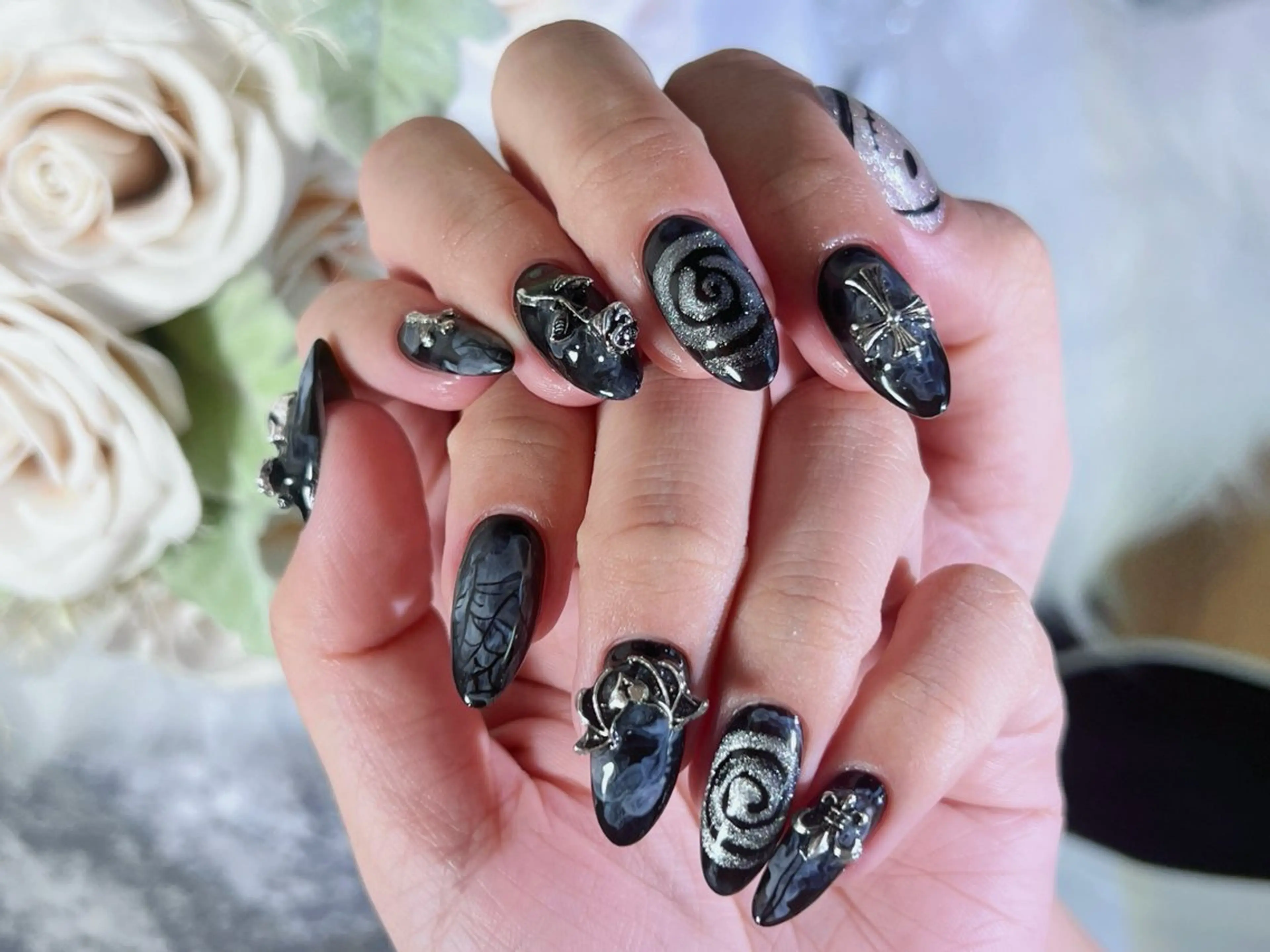 ネイル ロングネイル 持ち込み スカルプネイル ハンドネイル Painty所属・Painty nailのネイルデザイン