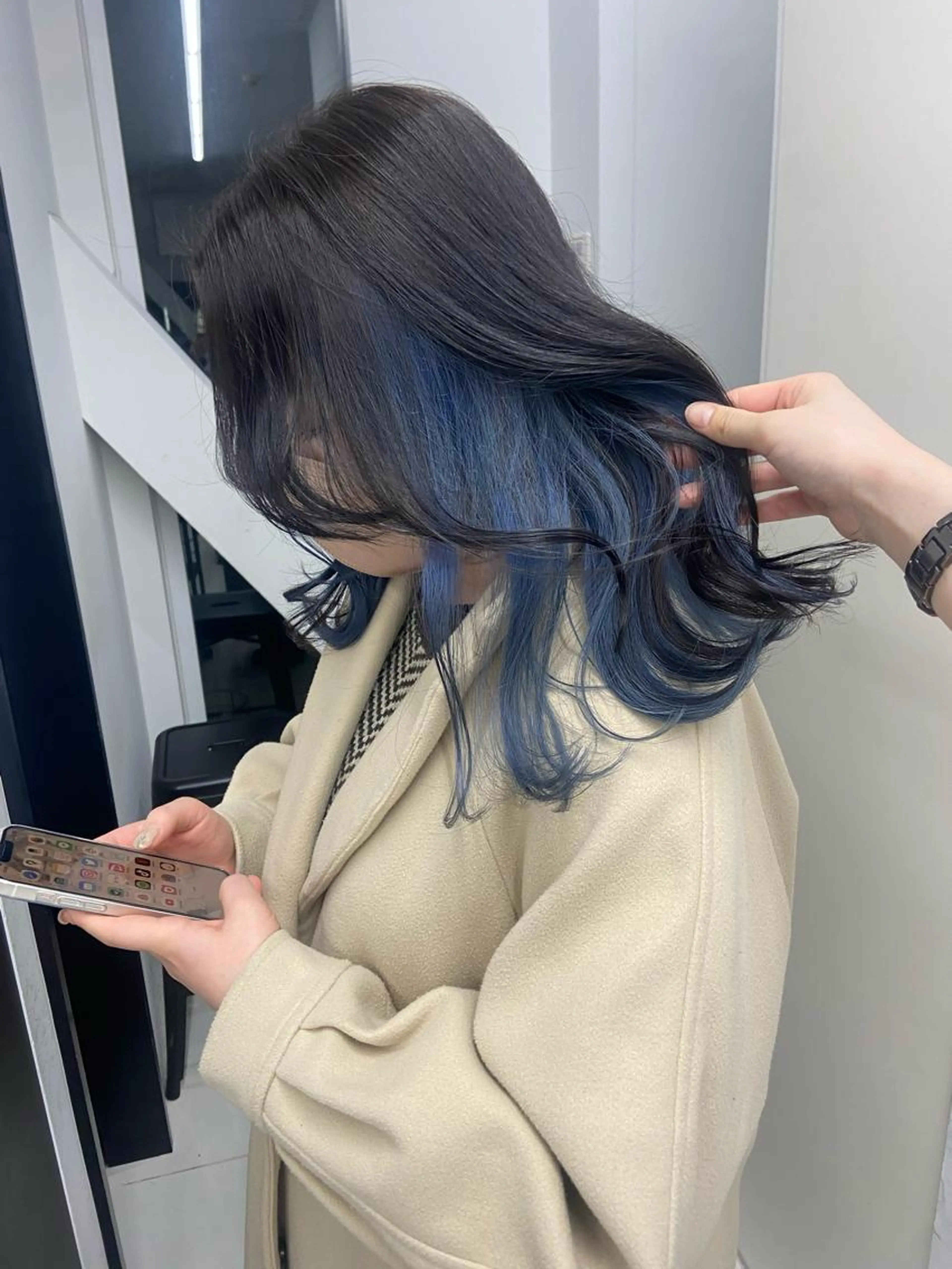 【🫧minimo特別価格🫧】アンブレラカラー(インナー部分ブリーチ1回＆全体カラー)の写真