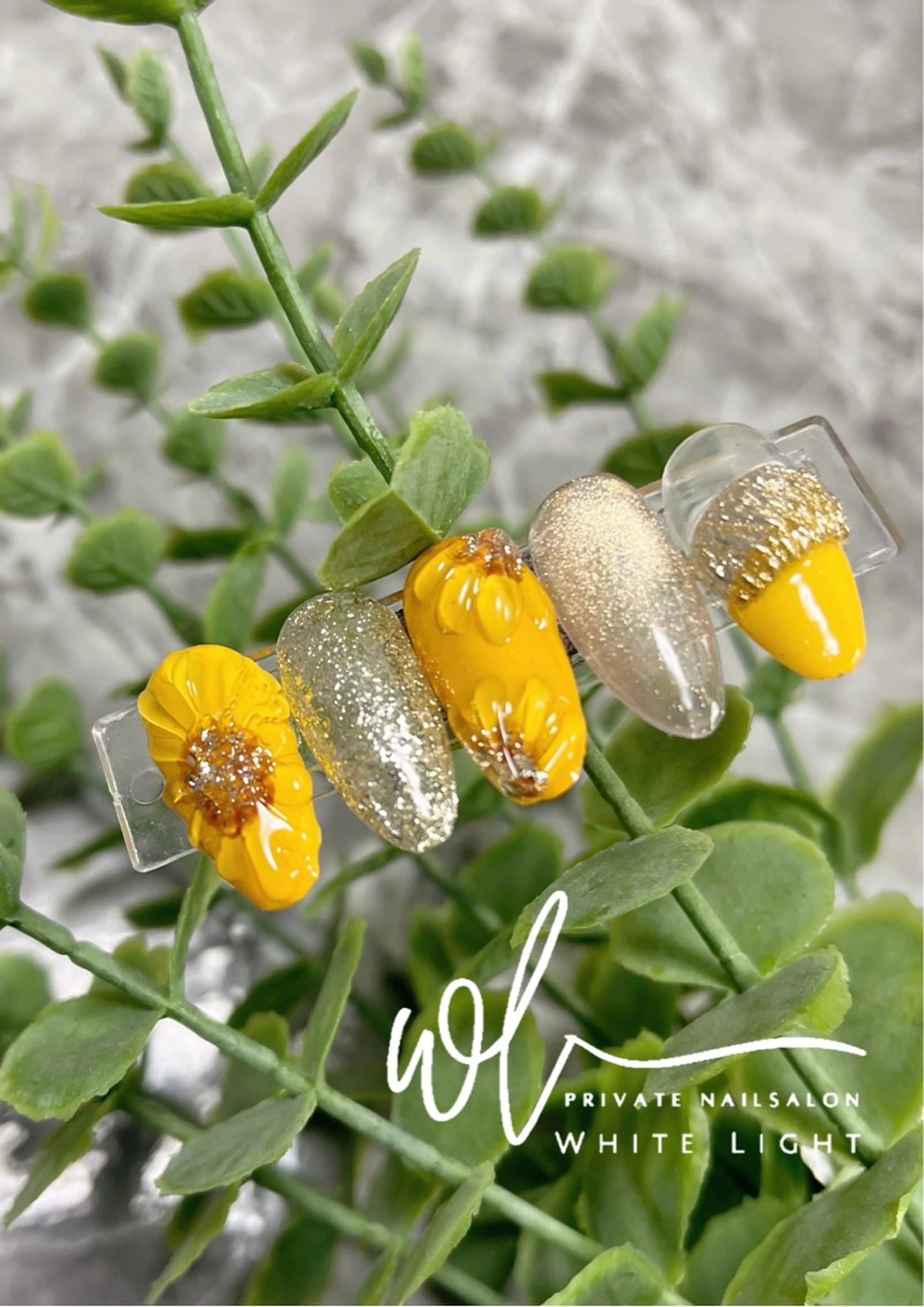 ネイル アートネイル ぷっくりネイル 夏ネイル プライベートサロン WhiteLightのネイルデザイン