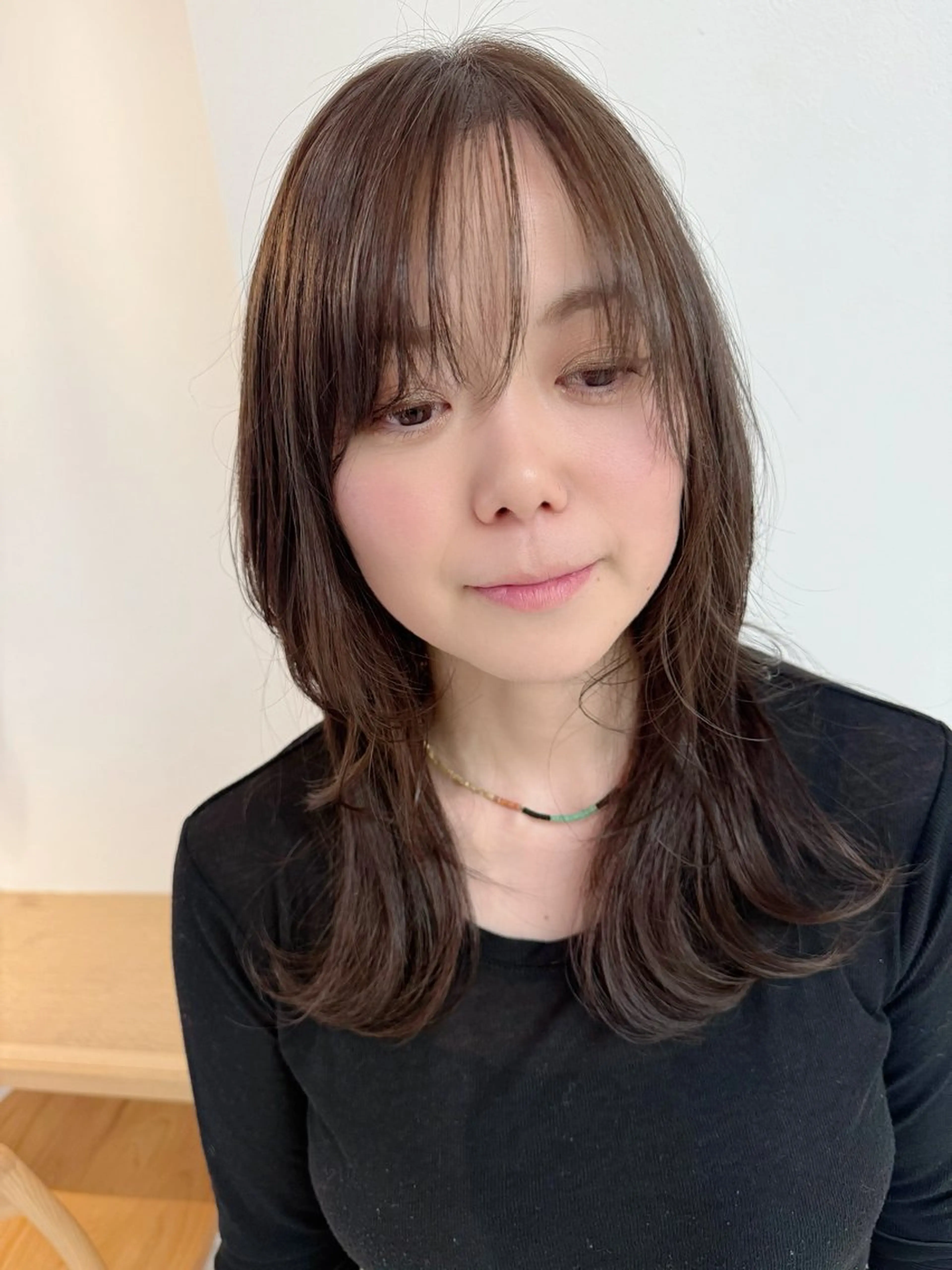 セミロング ハッシュカット レイヤーカット ウルフカット カット ✨オール年代🆗 🤍ウチダアユコのヘアスタイル