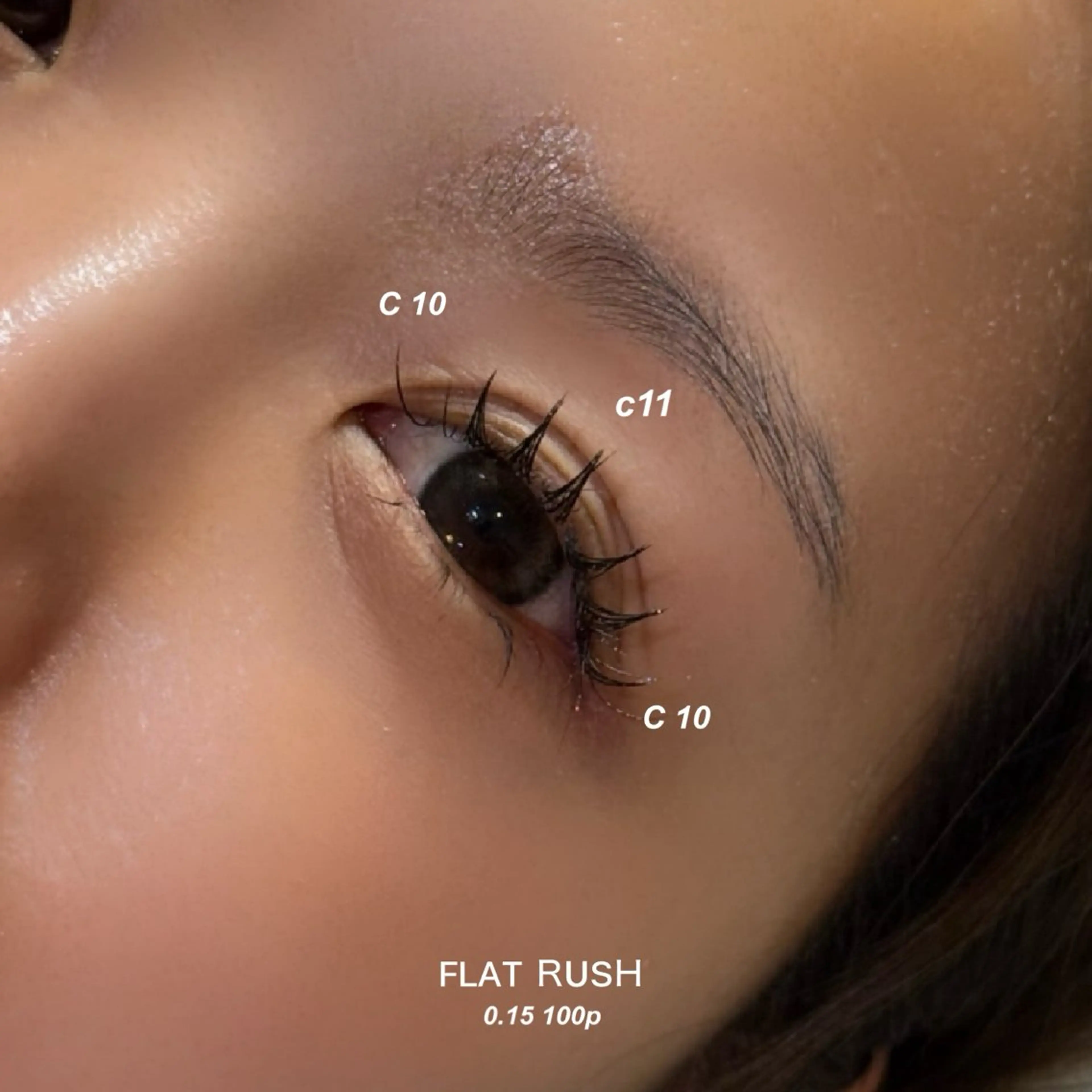 🪸マツエクフラットラッシュ100本🪸【他店付け足し不可/オフ込み】※口コミ投稿で２回目まで同価格❕❕の写真