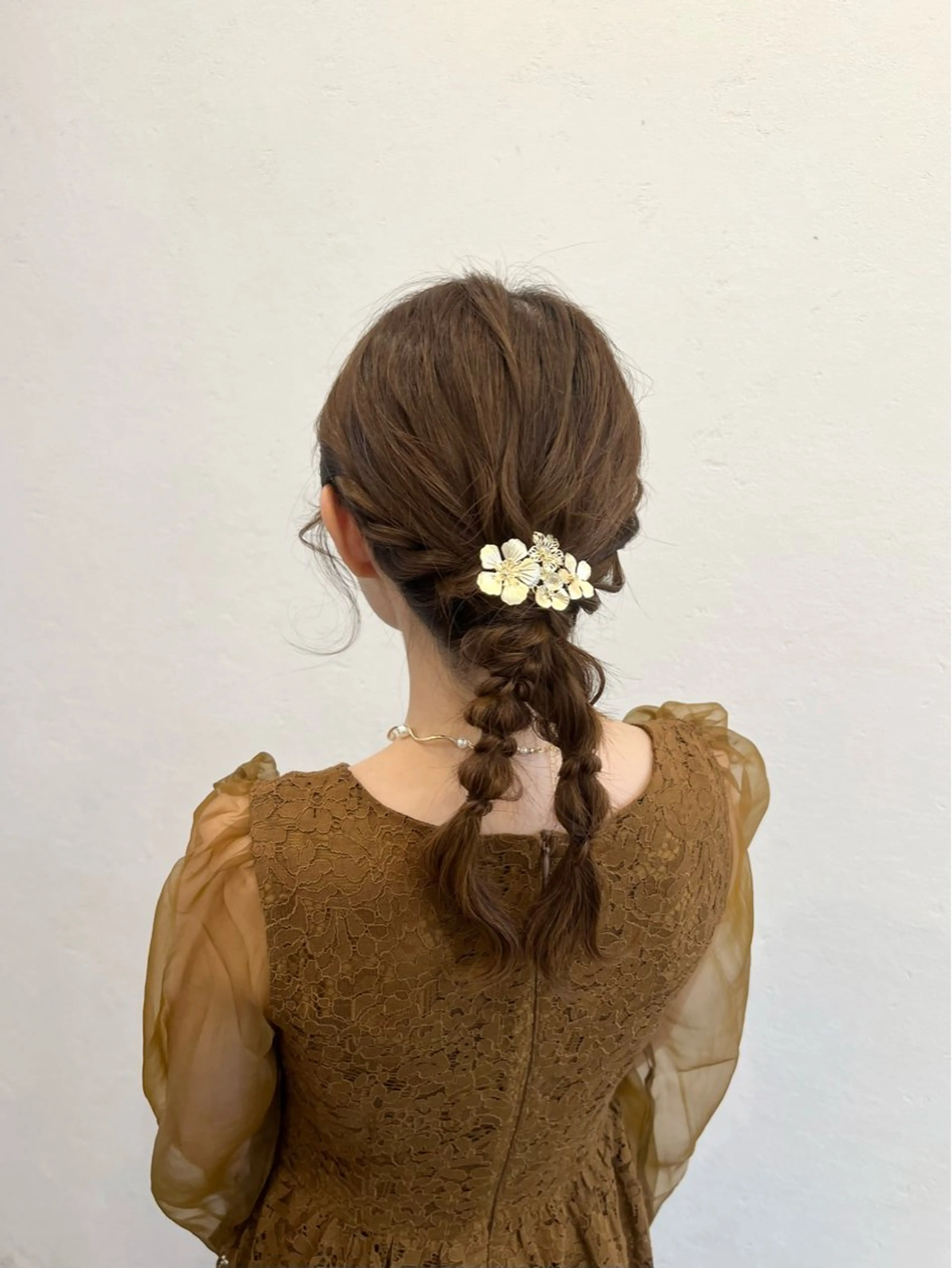 ヘアアレンジ ヘアセット 博多⌇お呼ばれヘア⌇ 透明感カラー⌇菅泉美のヘアスタイル