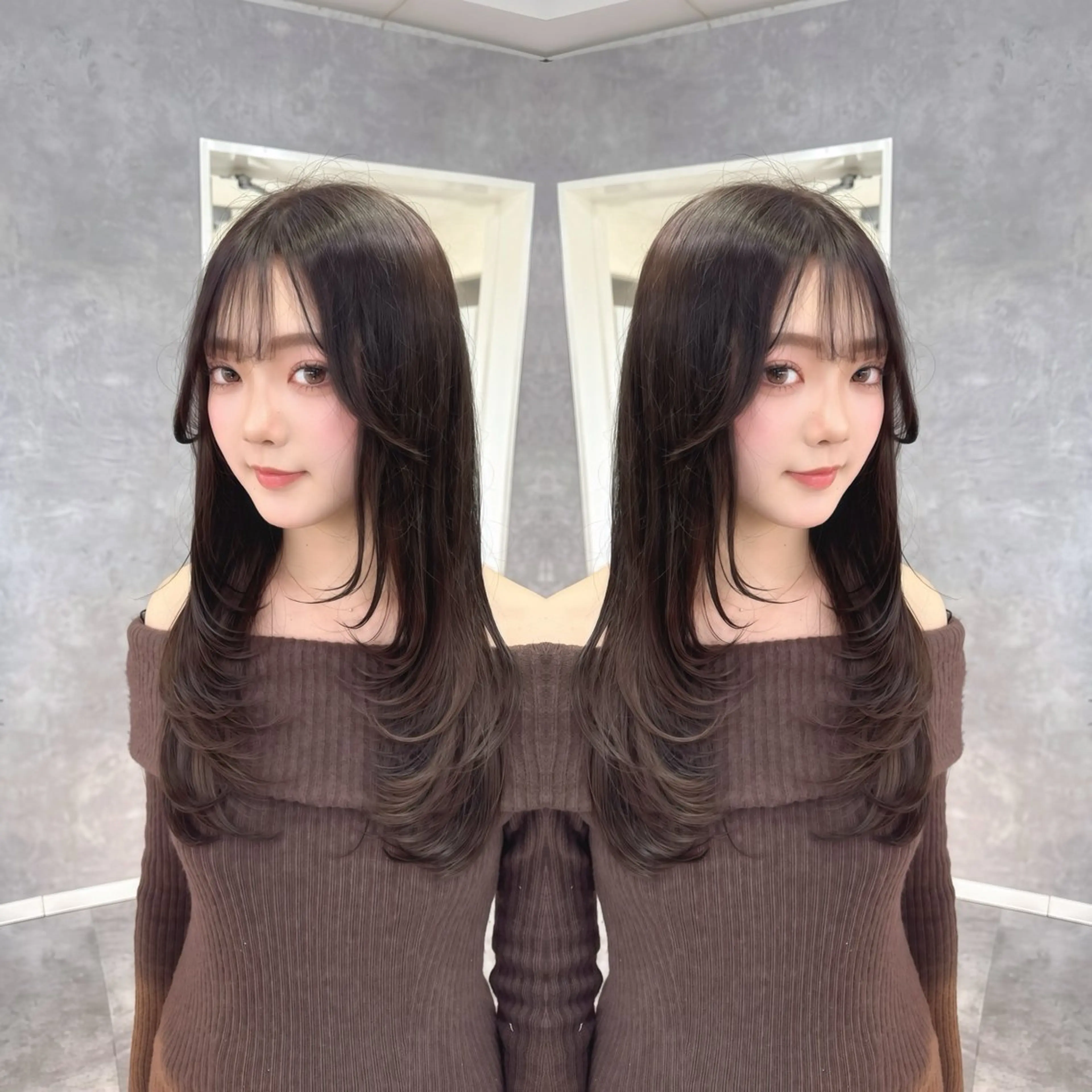 ロング カラー レイヤーカット 似合わせカット カット ヘアカラー トリートメント 💎レイヤーカット× 髪質改善💎後藤陸のヘアスタイル