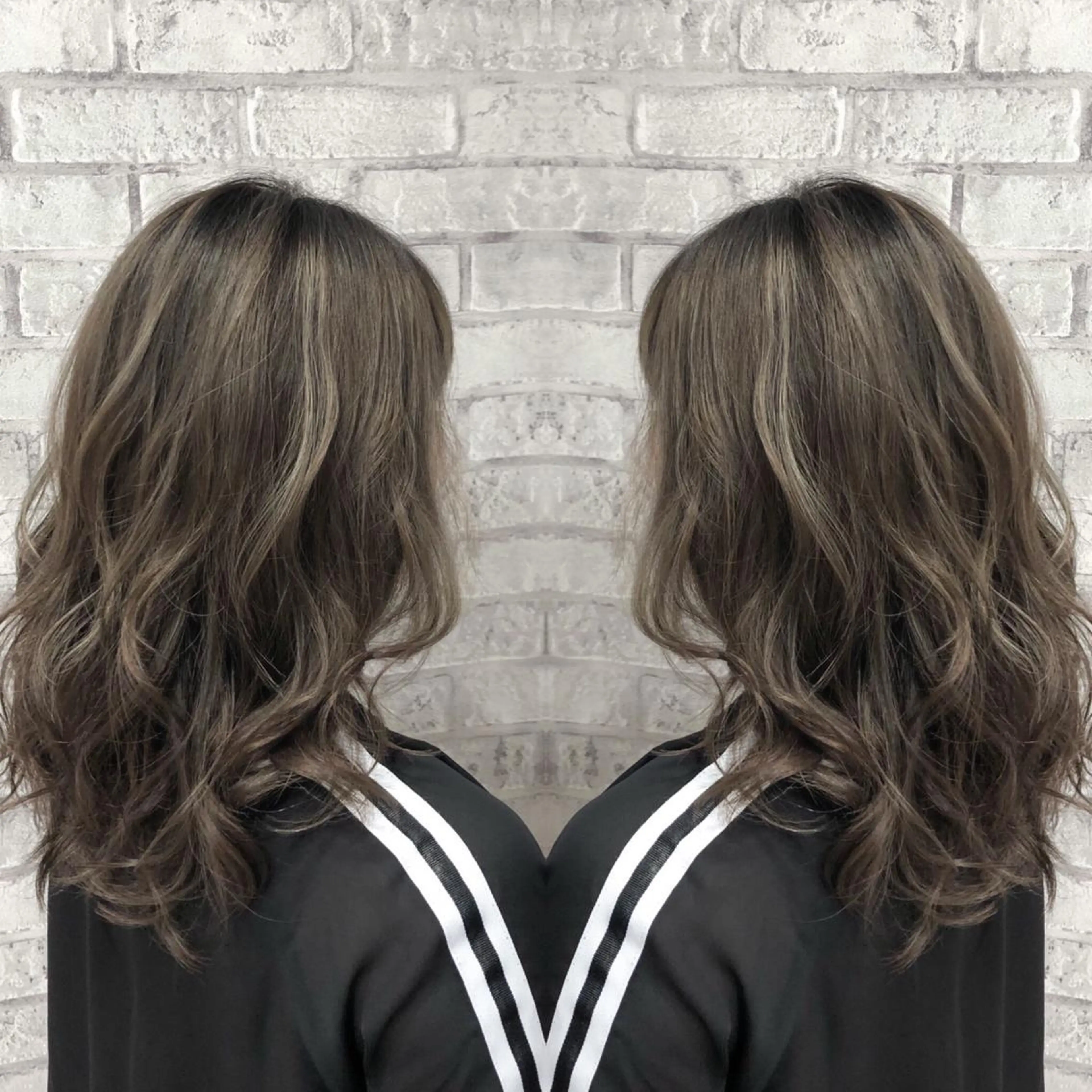 セミロング カラー EARTH 越谷店のヘアスタイル