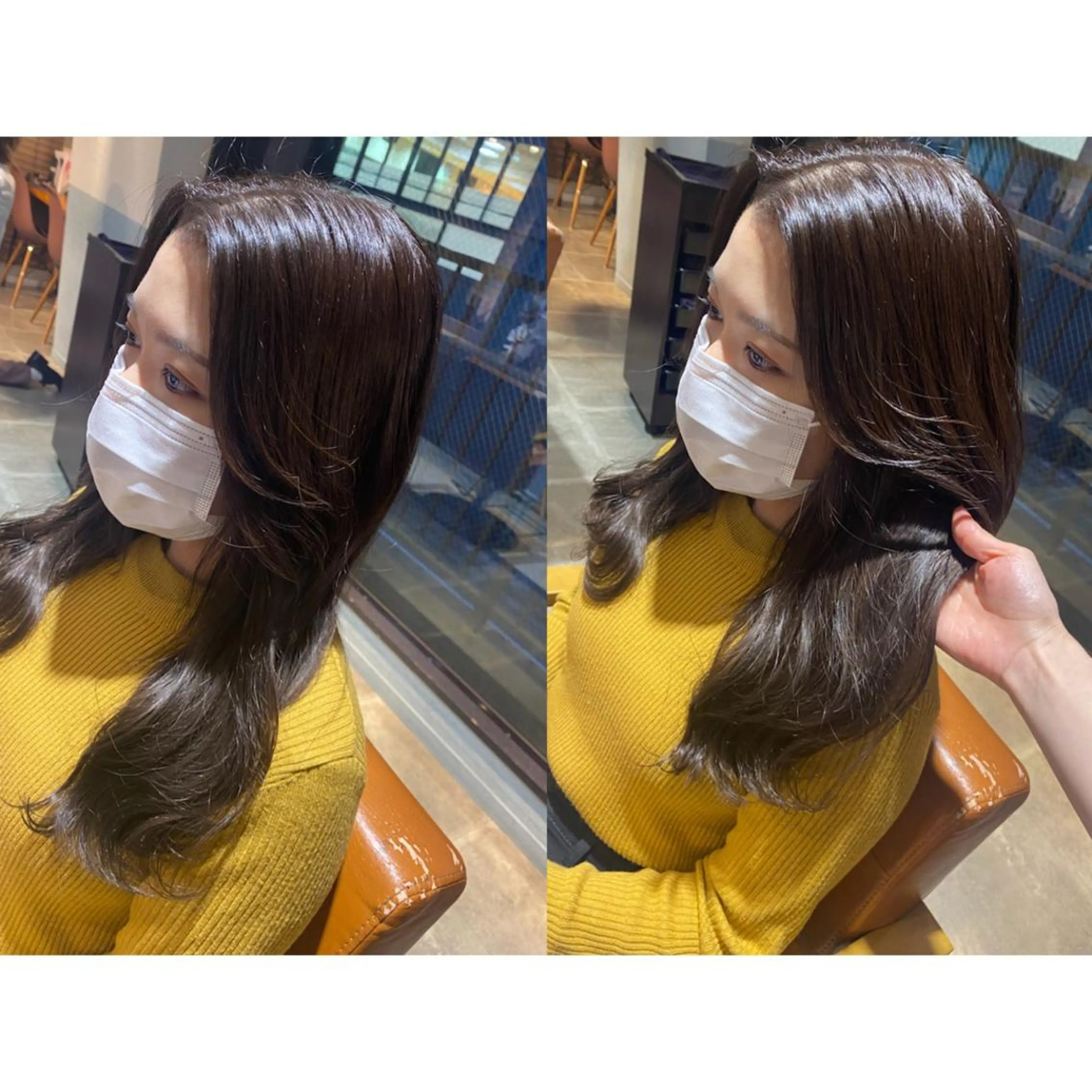 カラー カット トリートメント 🐻結んで可愛い hair EMI🐻のヘアスタイル