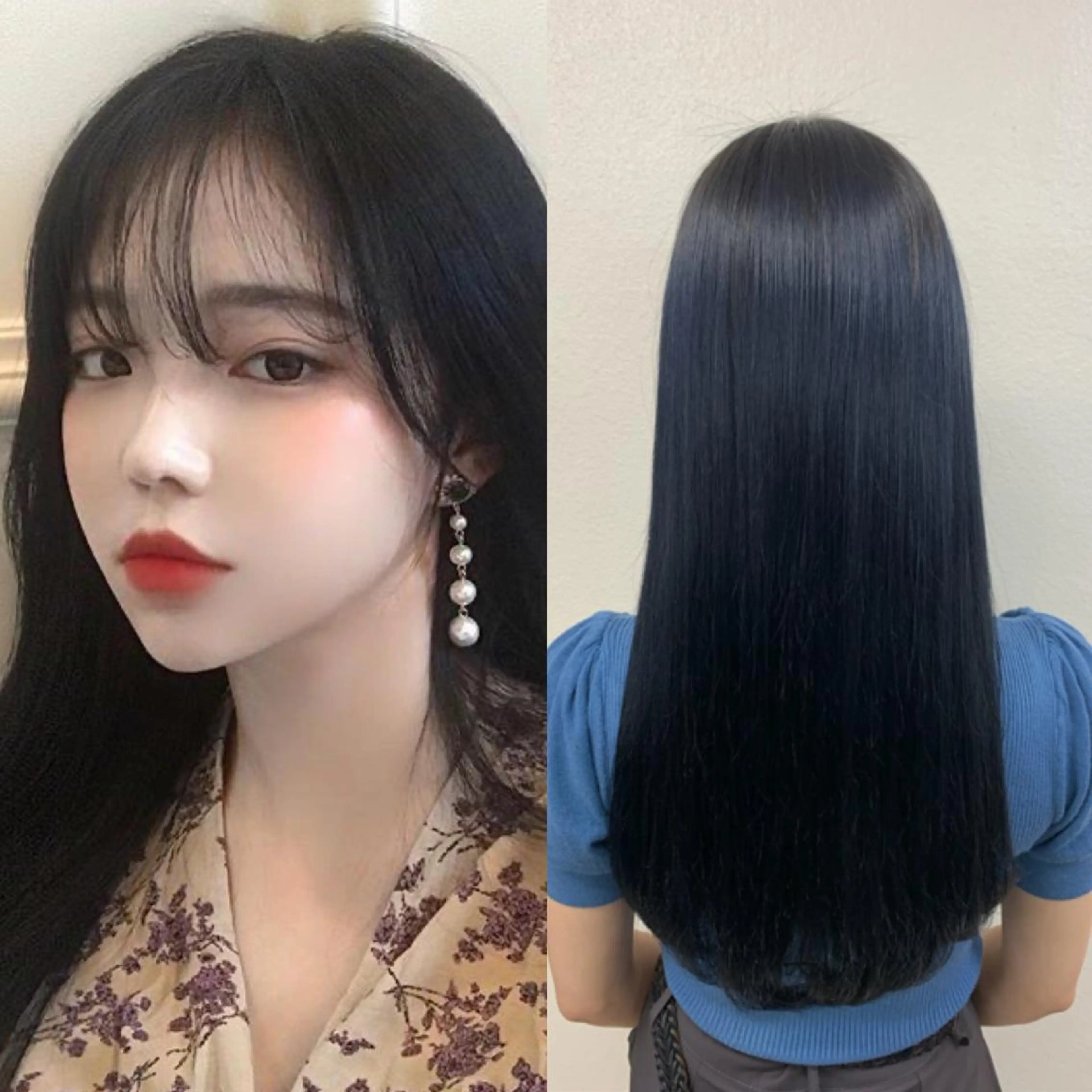 ロング カラー ヘアカラー トリートメント NANAMI🩵 大人可愛い韓国ヘアのヘアスタイル