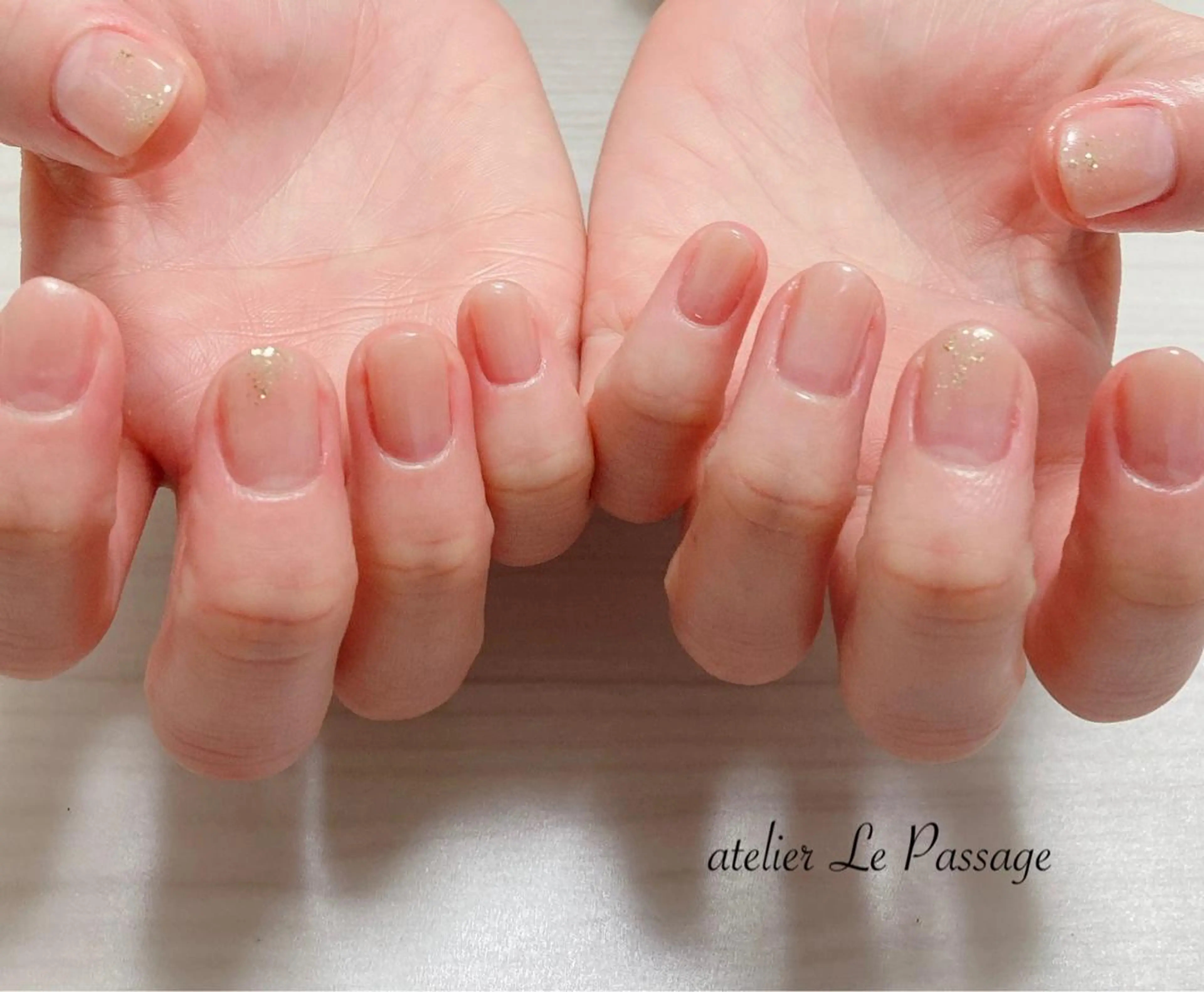 ネイル ジェルネイル ラメ(グリッター) オフィスネイル ワンカラーネイル パラジェル h nakatsukaのネイルデザイン