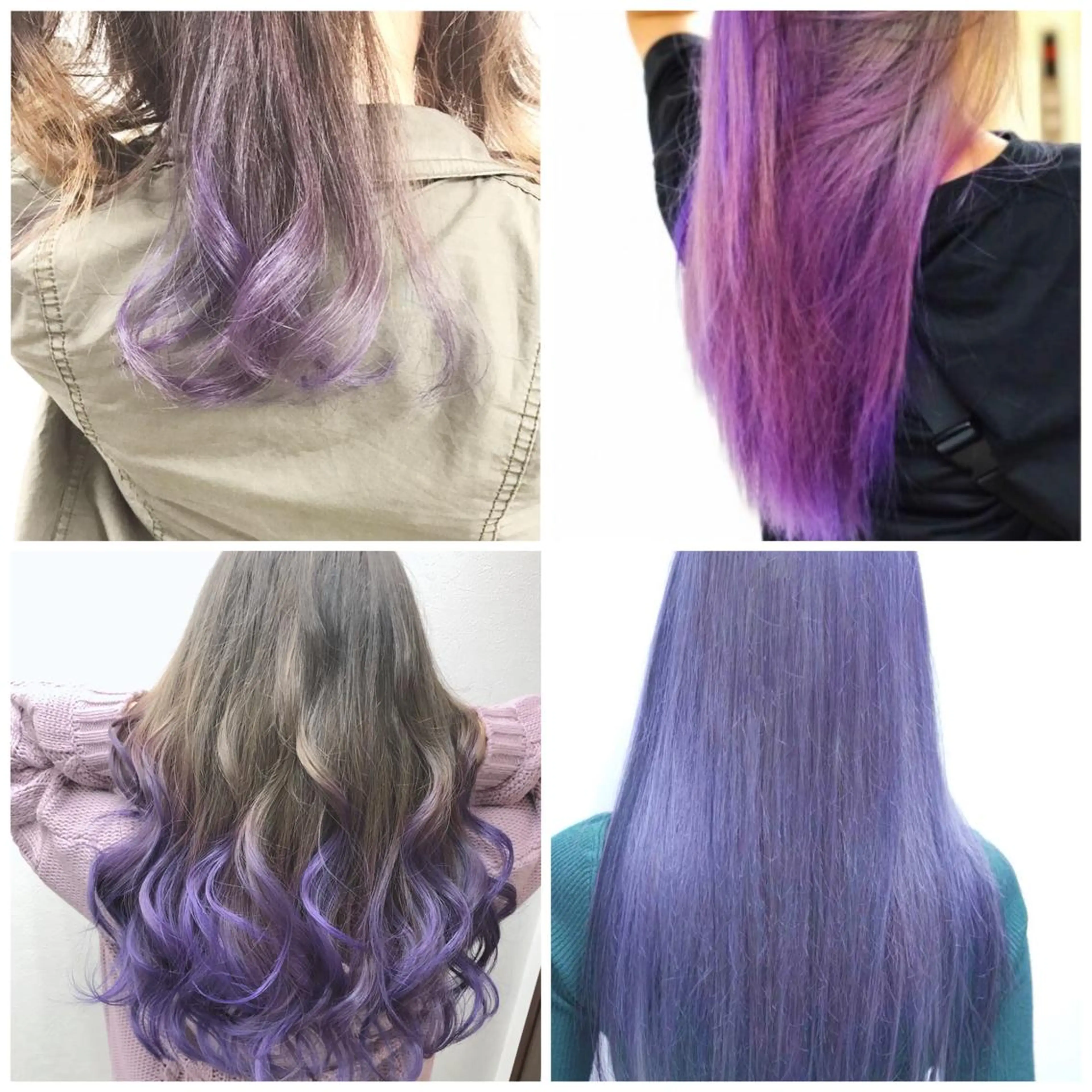 セミロング カラー パープルカラー ヤナ マネージャーのヘアスタイル