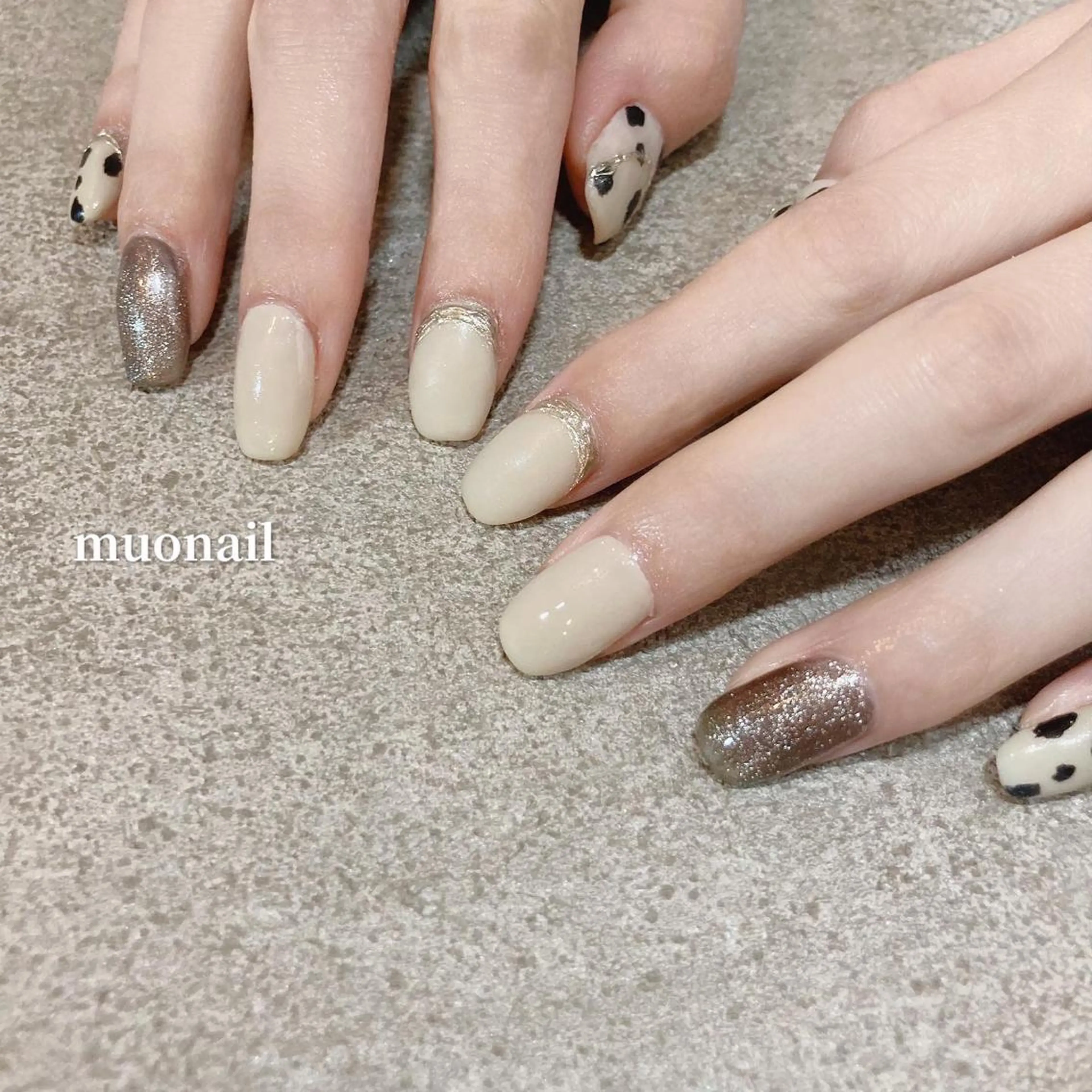 ネイル アニマル柄 中川 ほののネイルデザイン